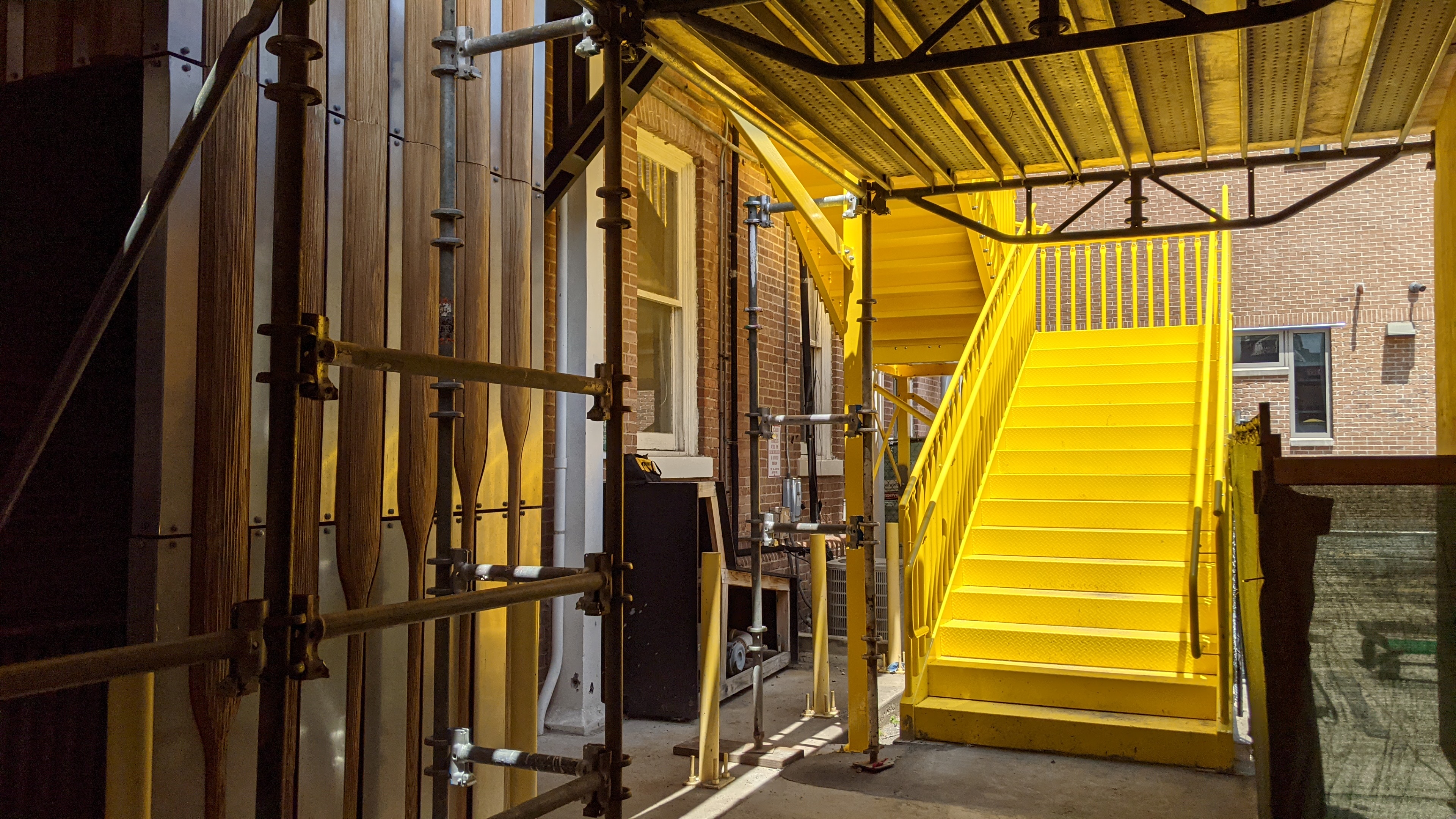  millhaus entrance and facade under construction
