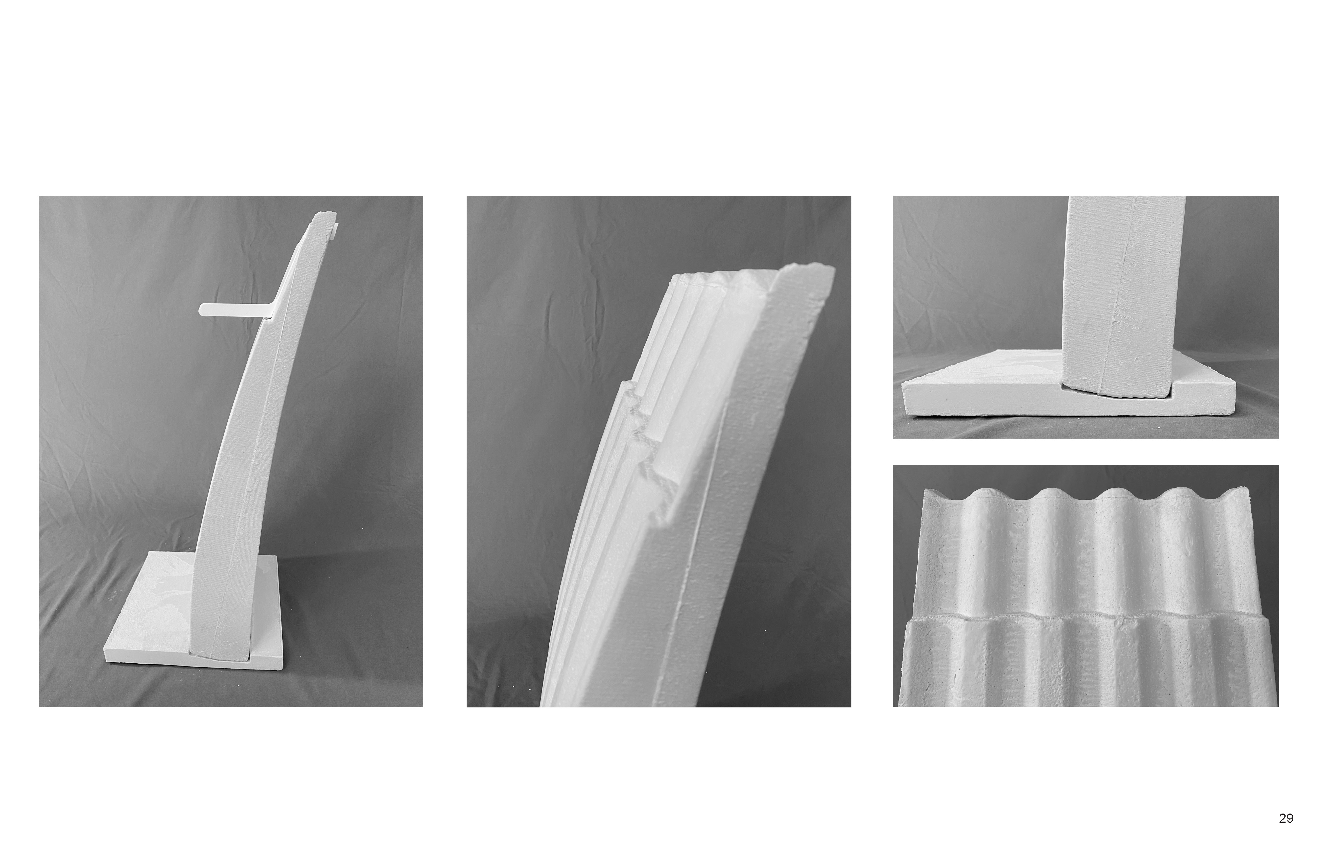 photos of a ridged surface for material study