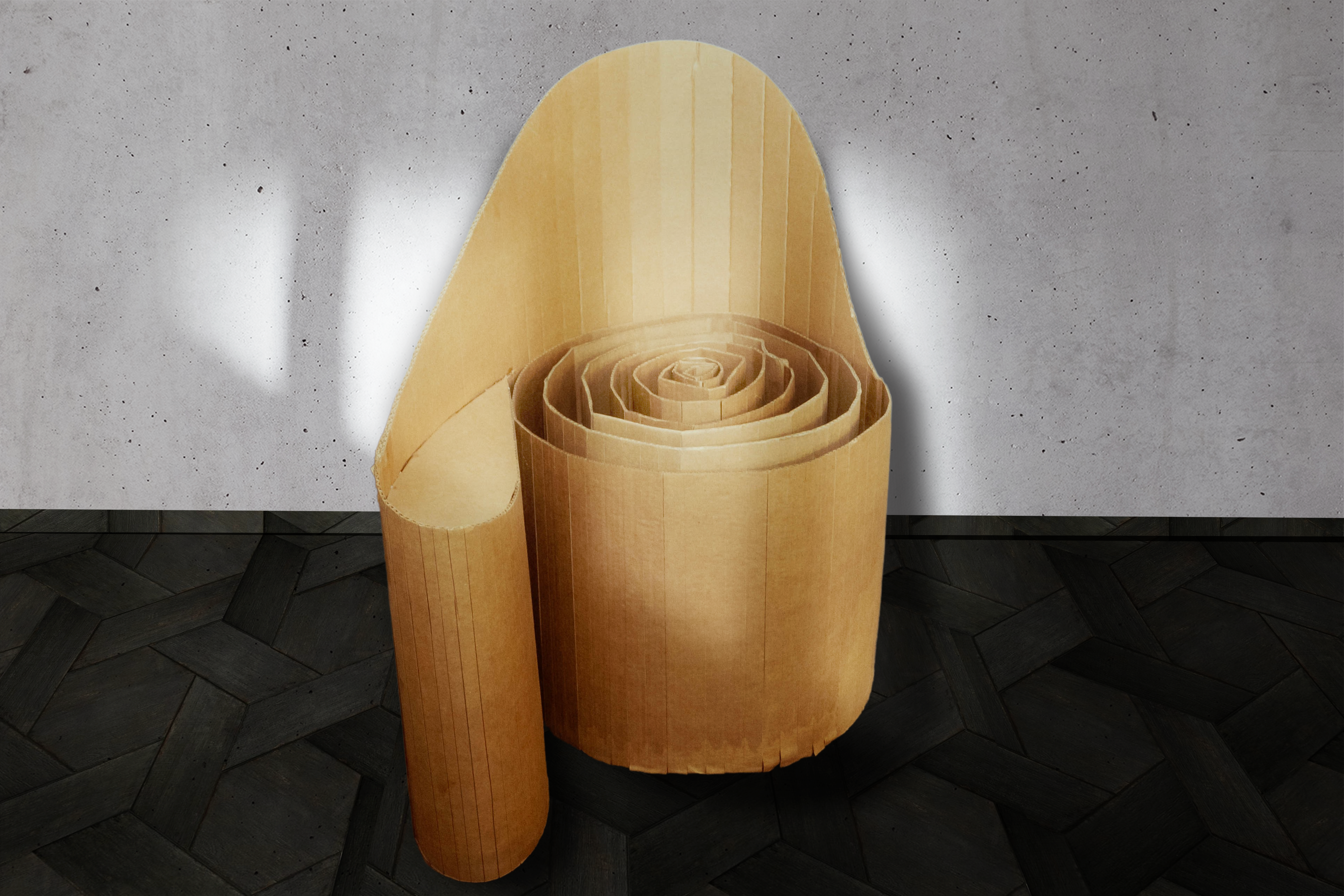 Cardboard chair mockup