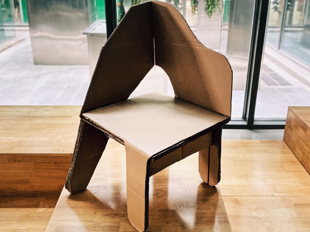 cardboard chair model