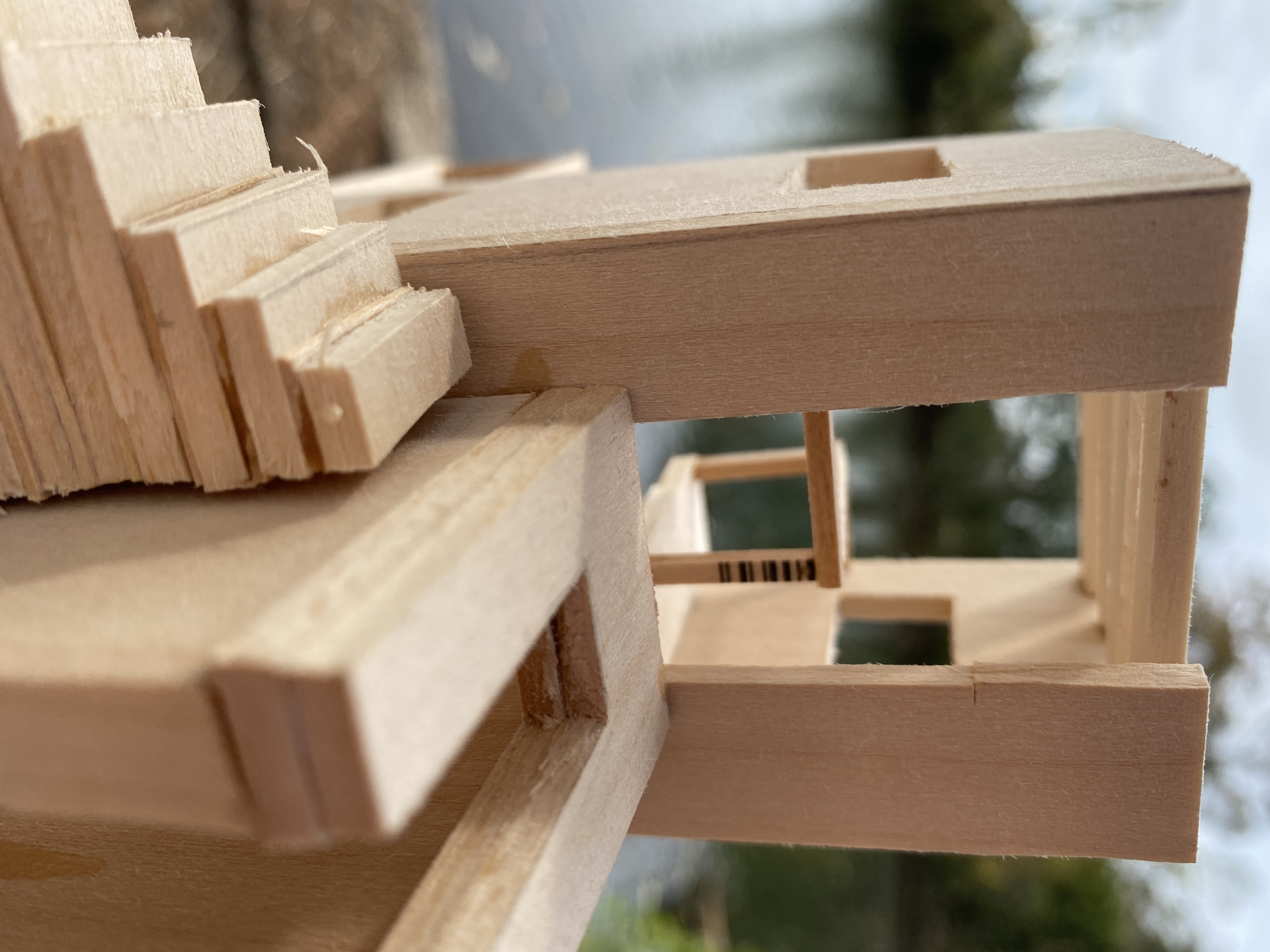 Model of a room with stairs for spatial conditioning project 