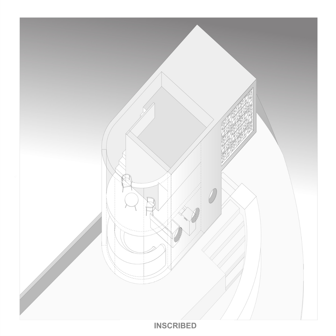View Model of a Structure. Illustration of site plans.