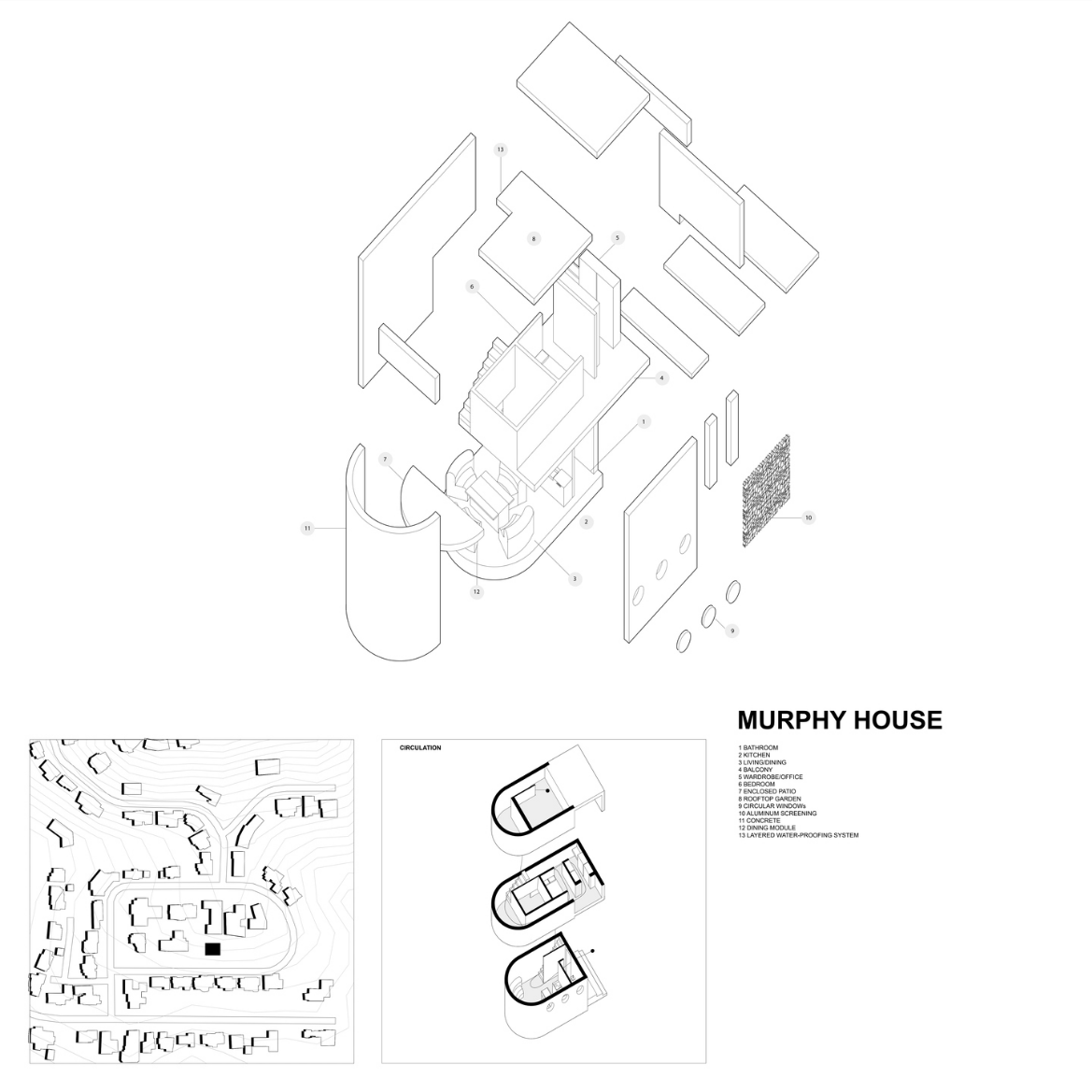View Model of a Structure. Illustration of site plans.
