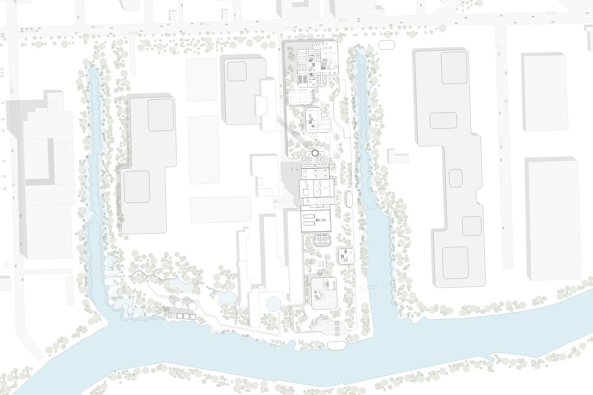 birds eye view diagram of site