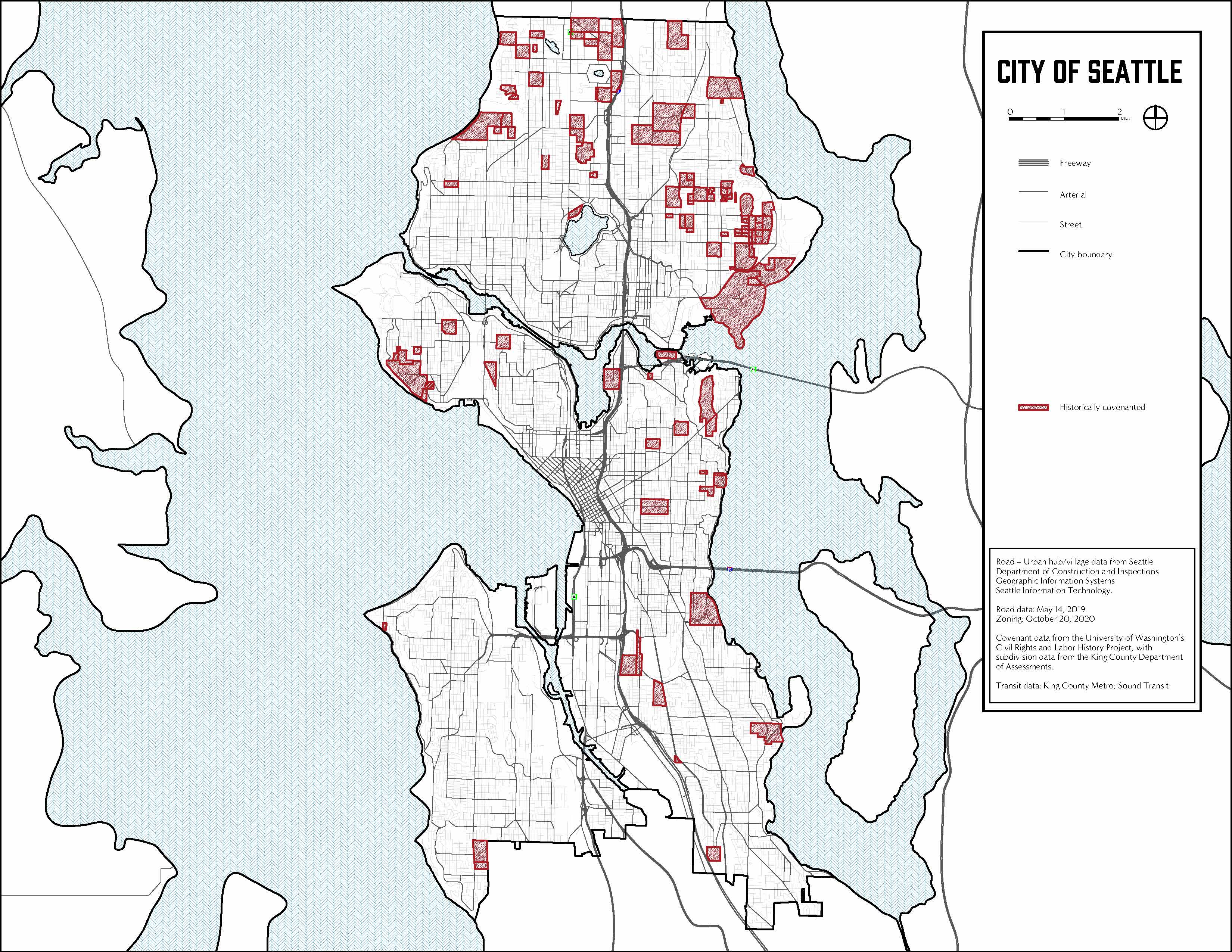 Zach Braaten's thesis project city of Seattle map