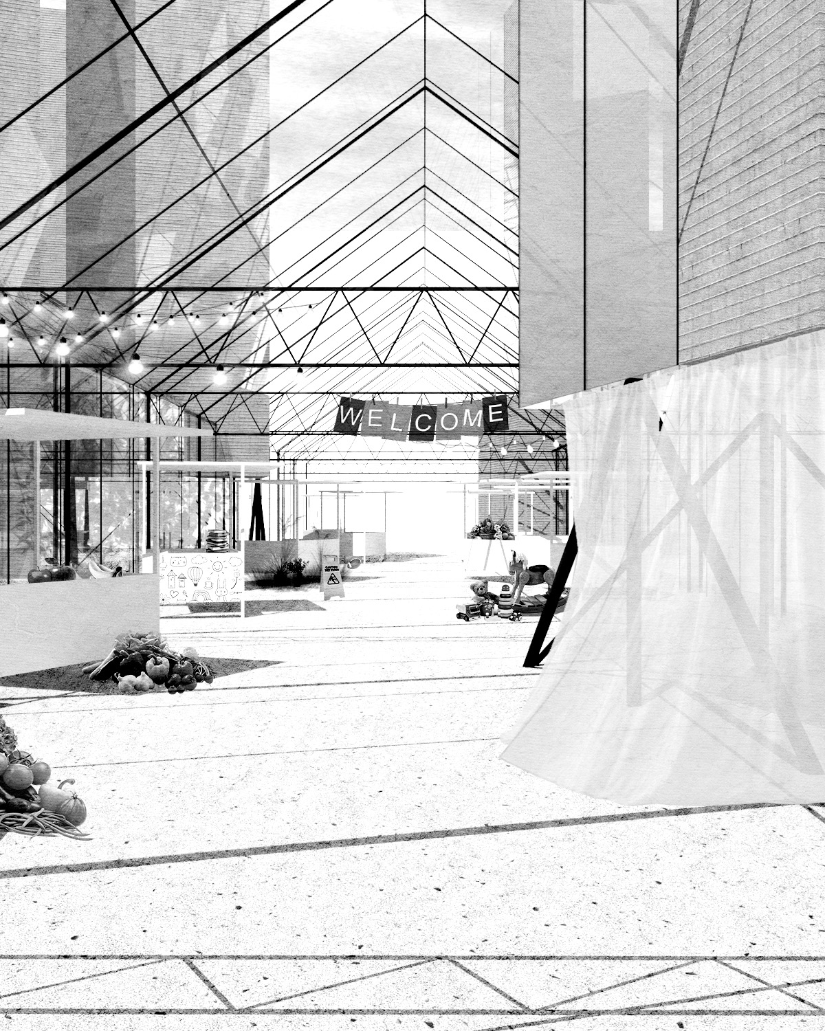 Architecture Through Competitions Research Studio interior render