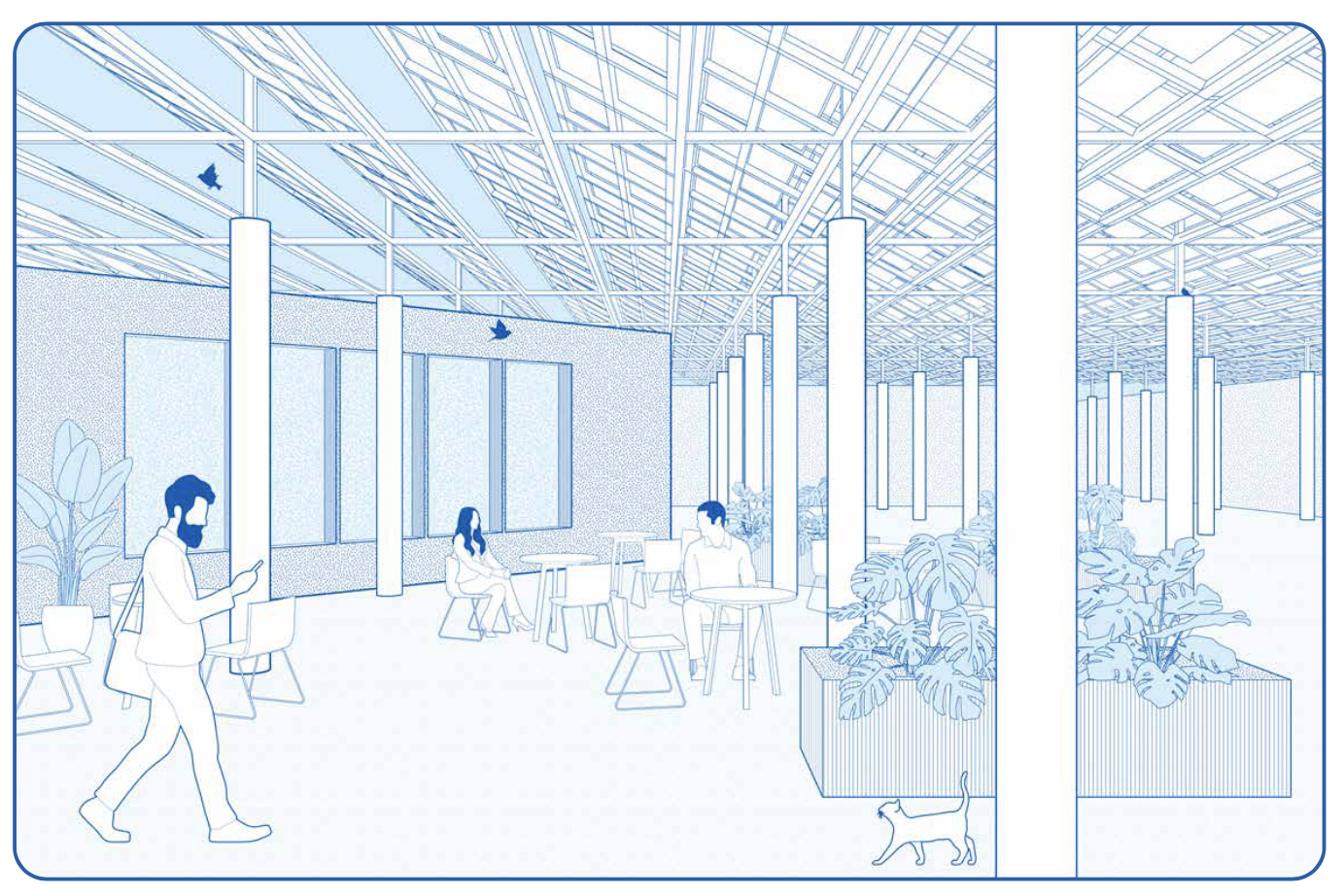 Connor Little and Merrie Afseth's thesis: the plaza program surfaces rendering
