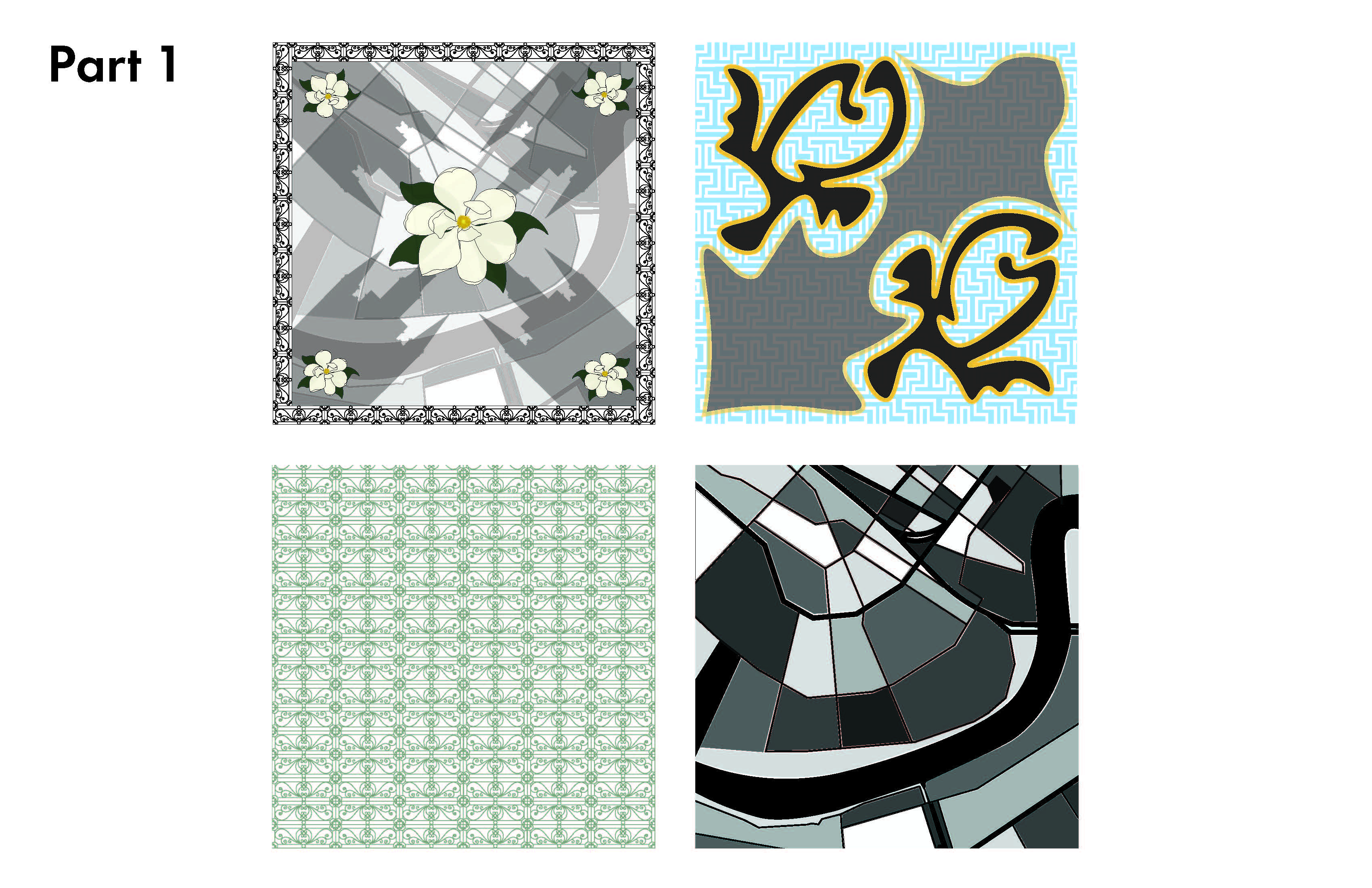 Textile Design Studio student's design process