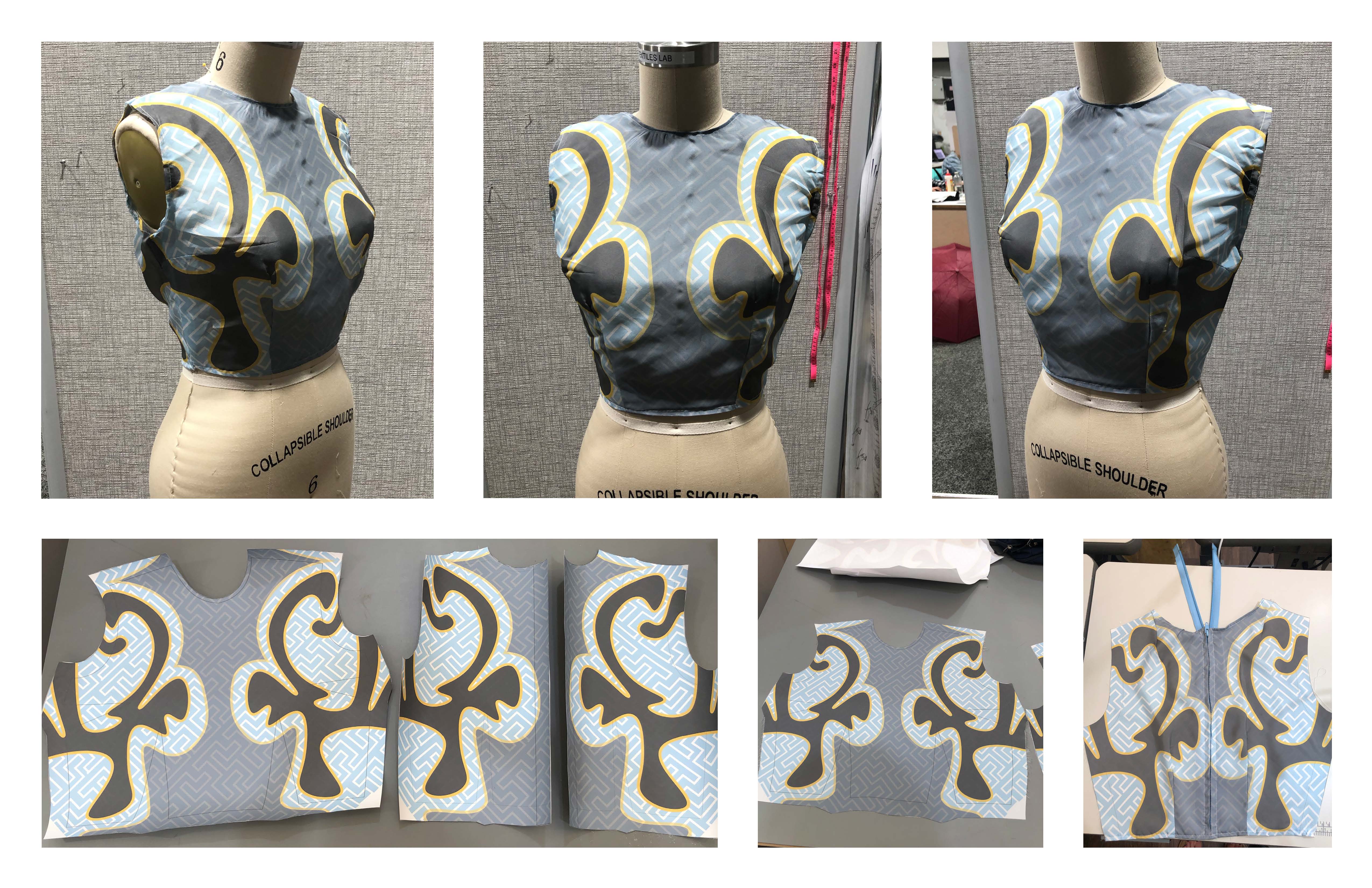 Textile Design Studio student's clothing design process and work