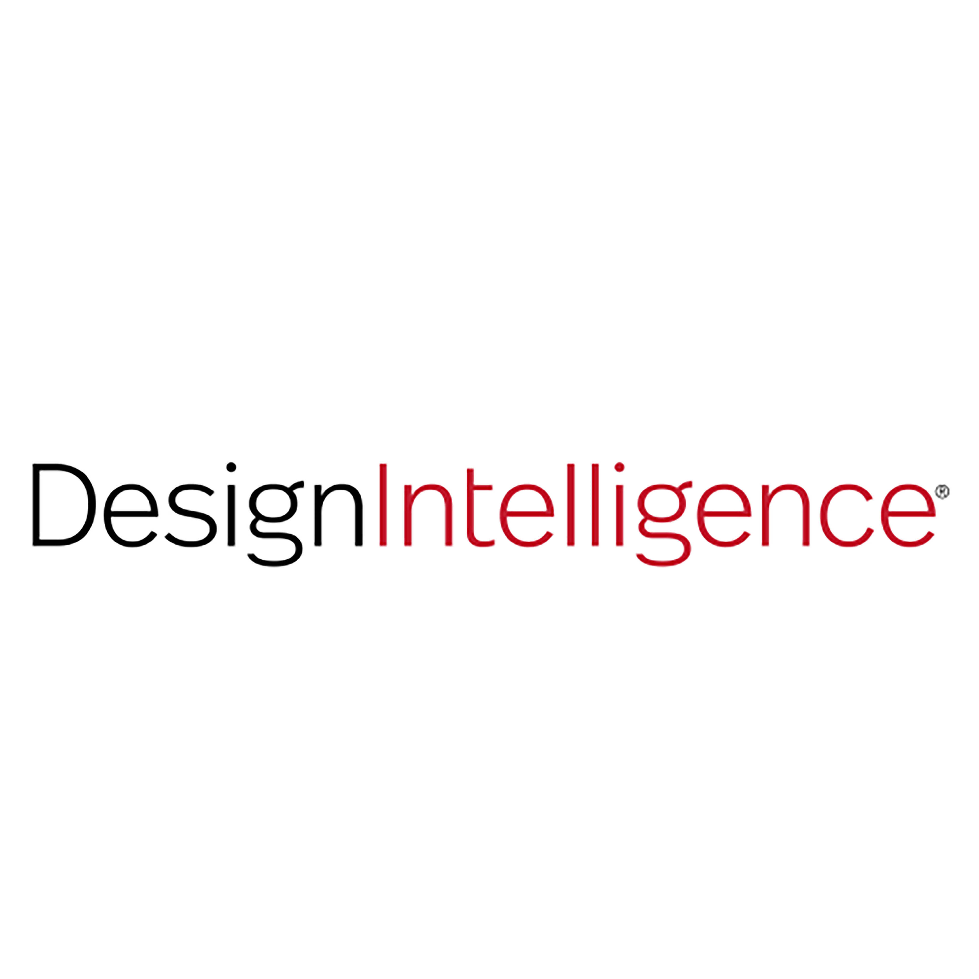 Design Intelligence logo in black and red text on white background