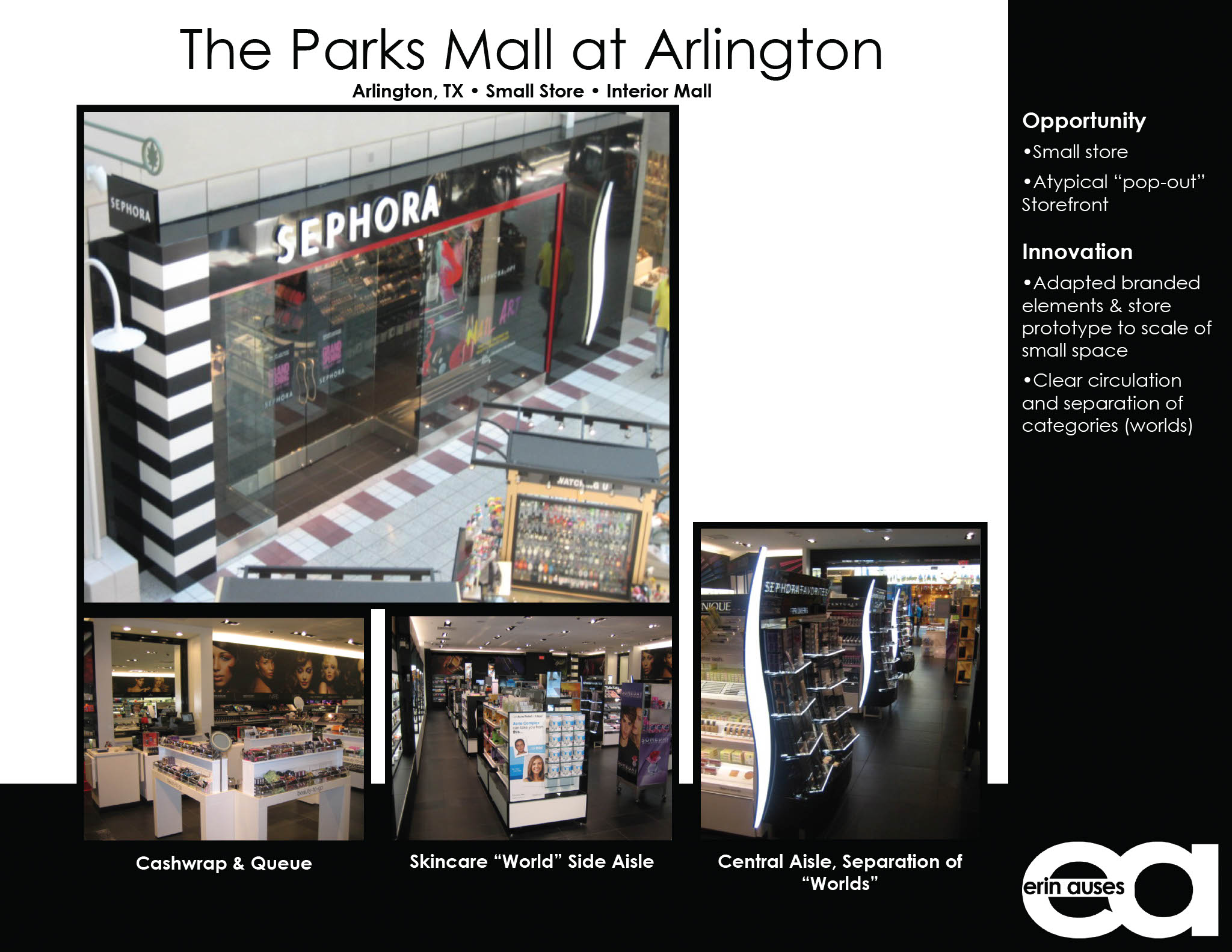 The Parks Mall at Arlington Sephora display