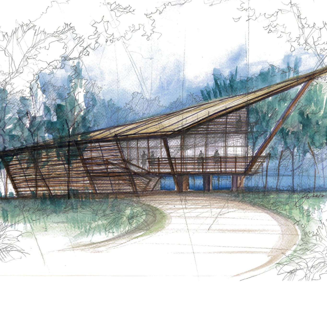 drawing of the Tropical Villa