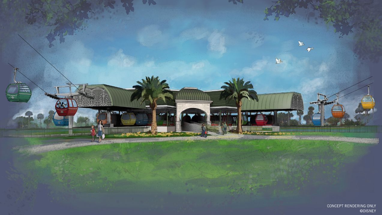 concept rendering for Disney's gondola ride