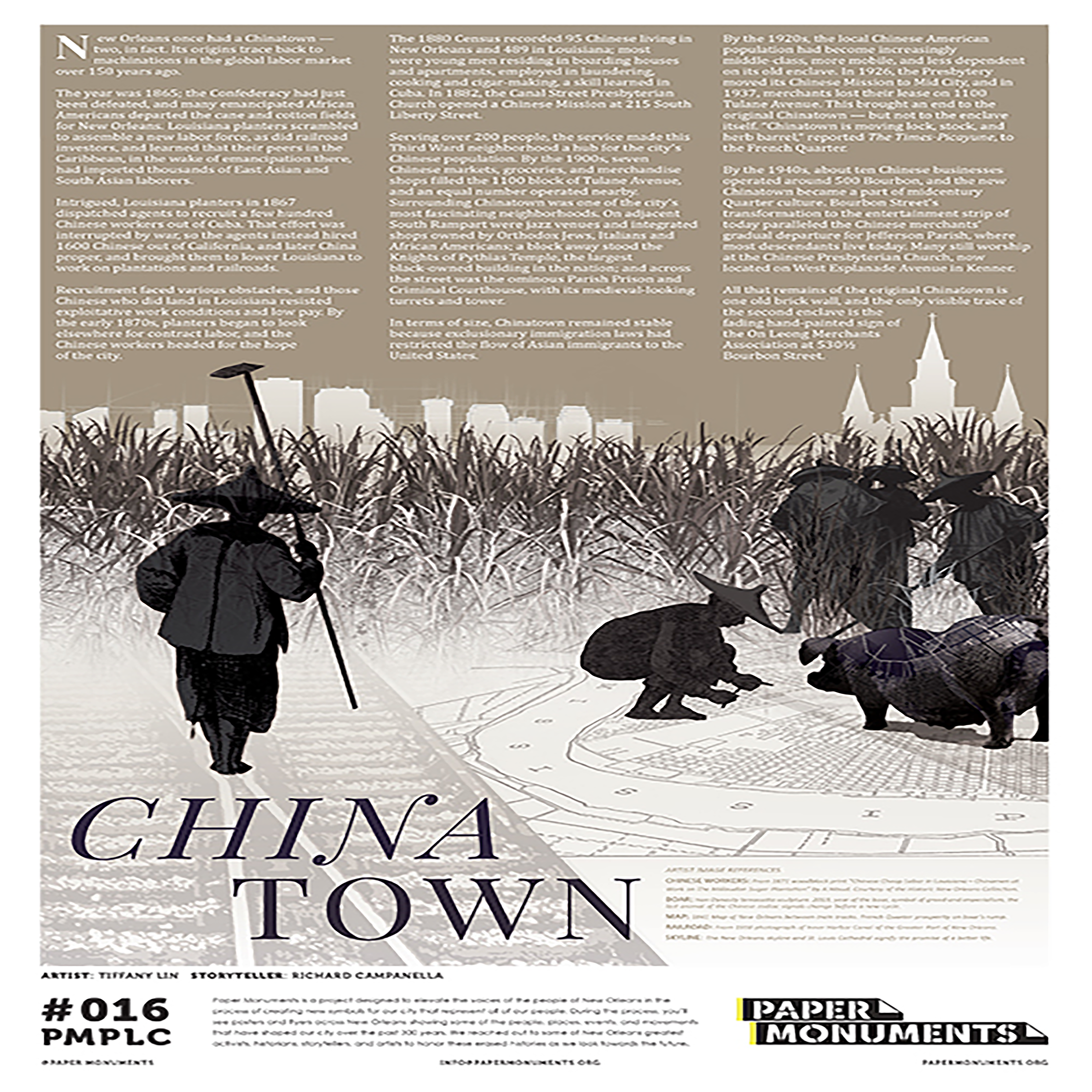 Illustration of china town with text in the sky