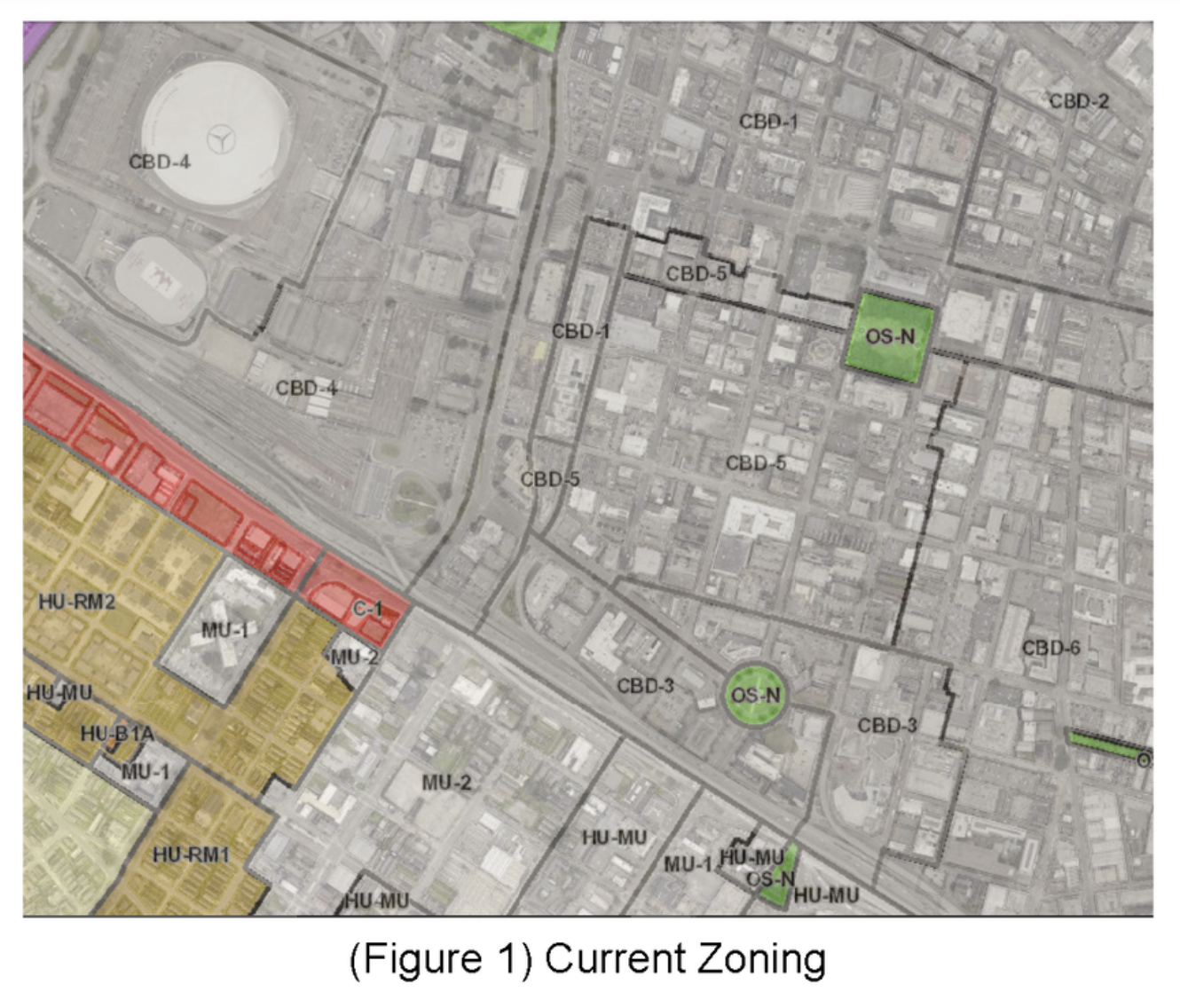 Current Zoning of the Area