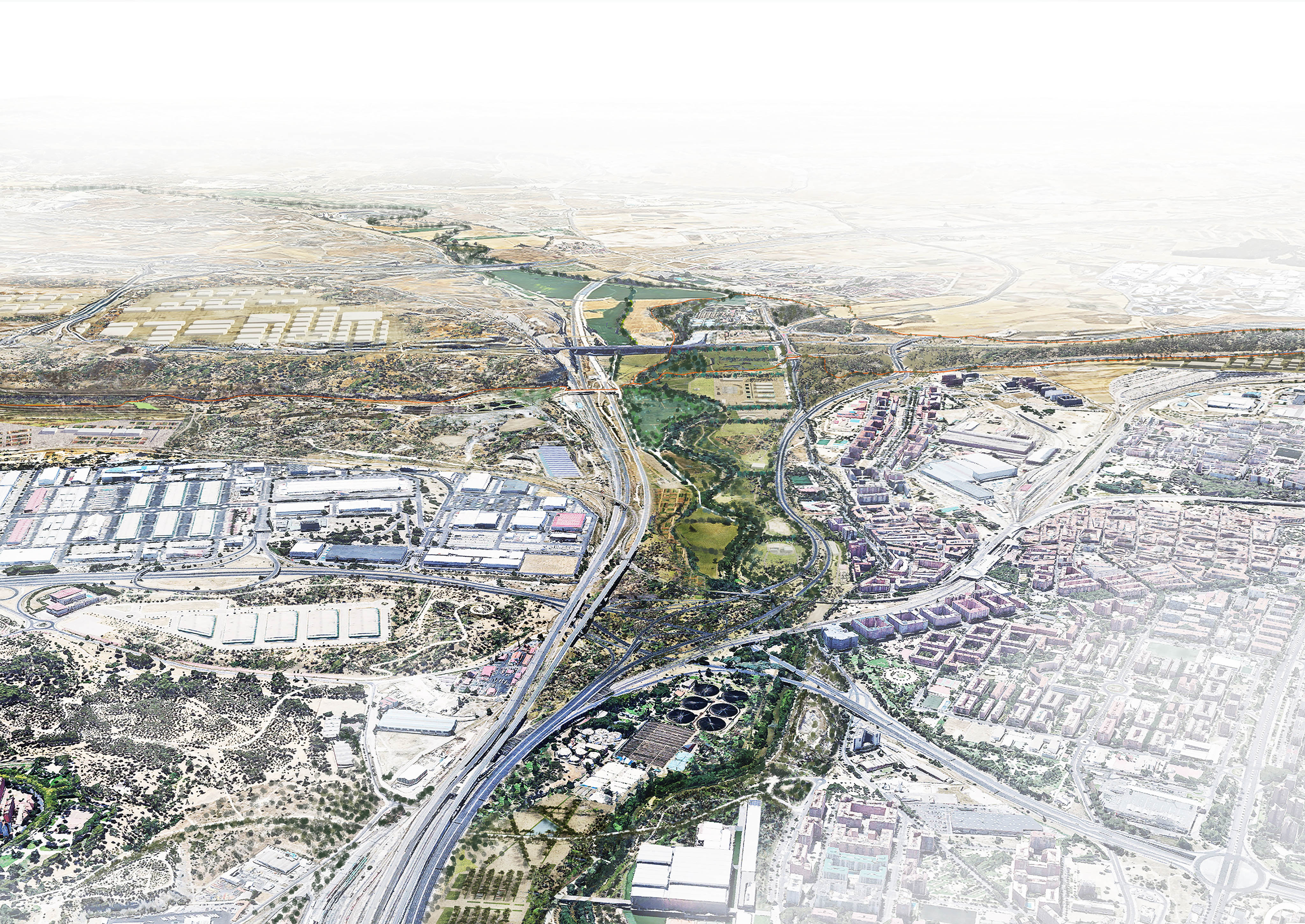 Zoomed-out view of Madrid Metropolitan Forest map.