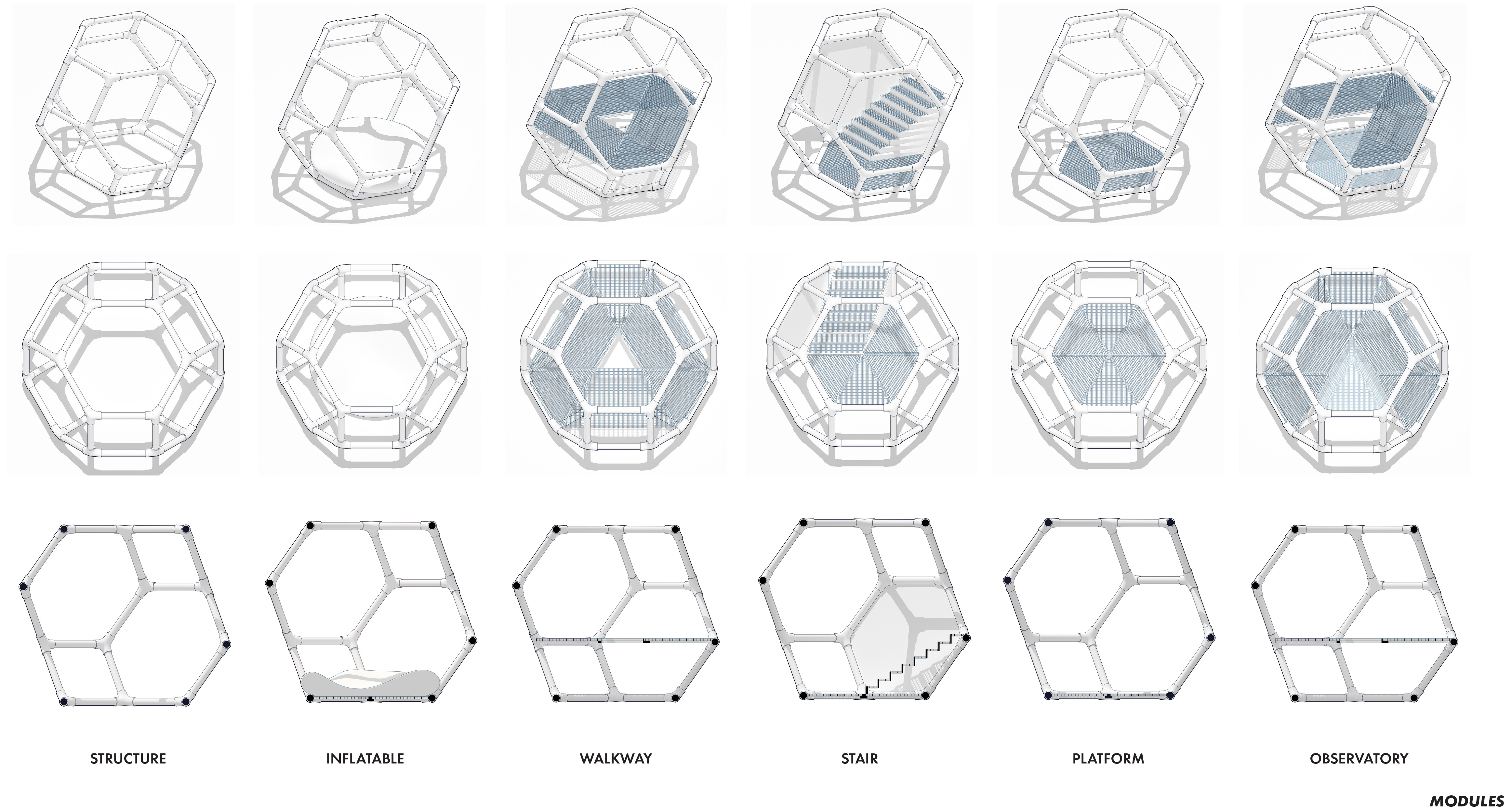 Module Pieces of Inflatable