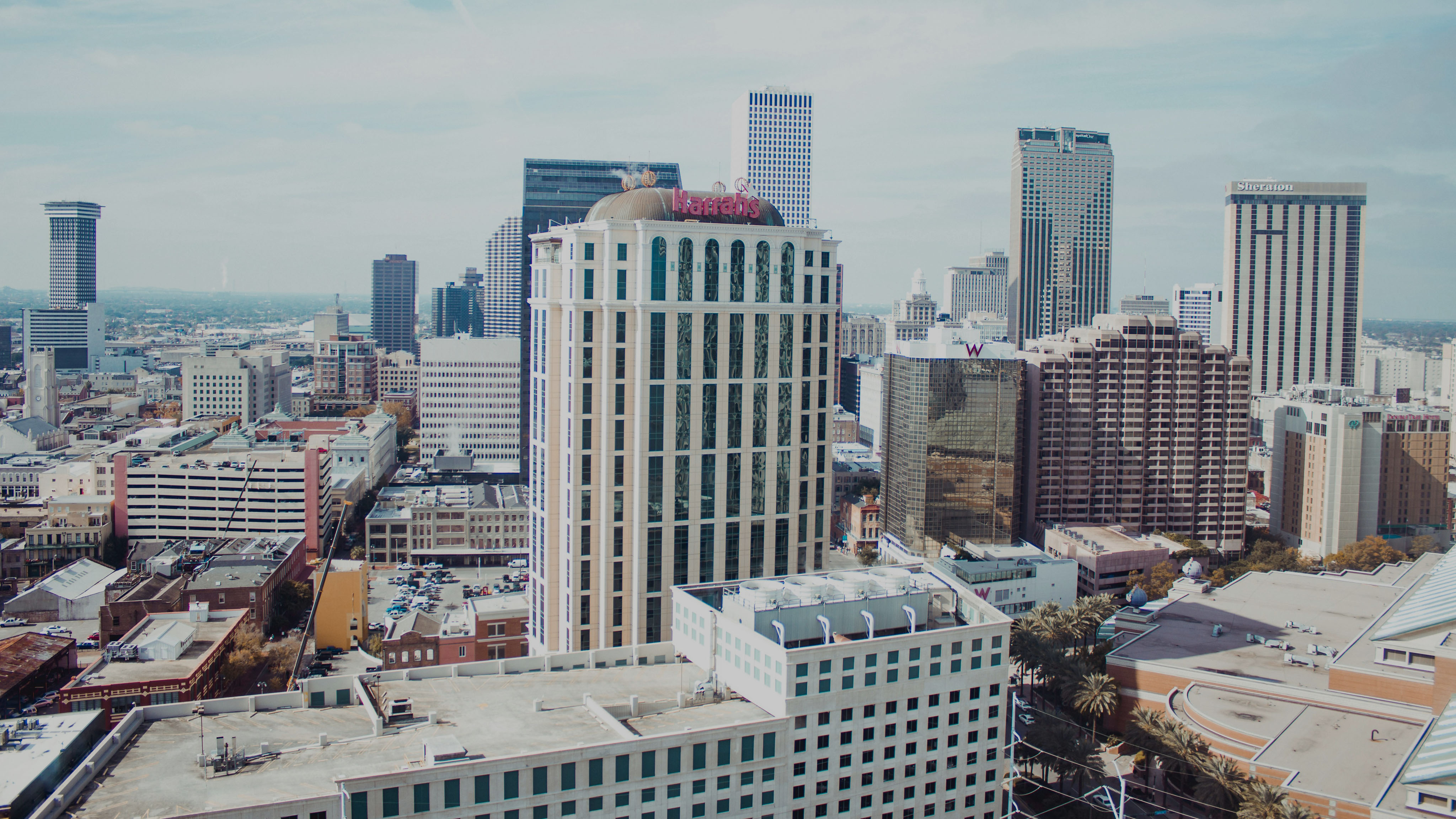 Skyline of downtown New Orleans.