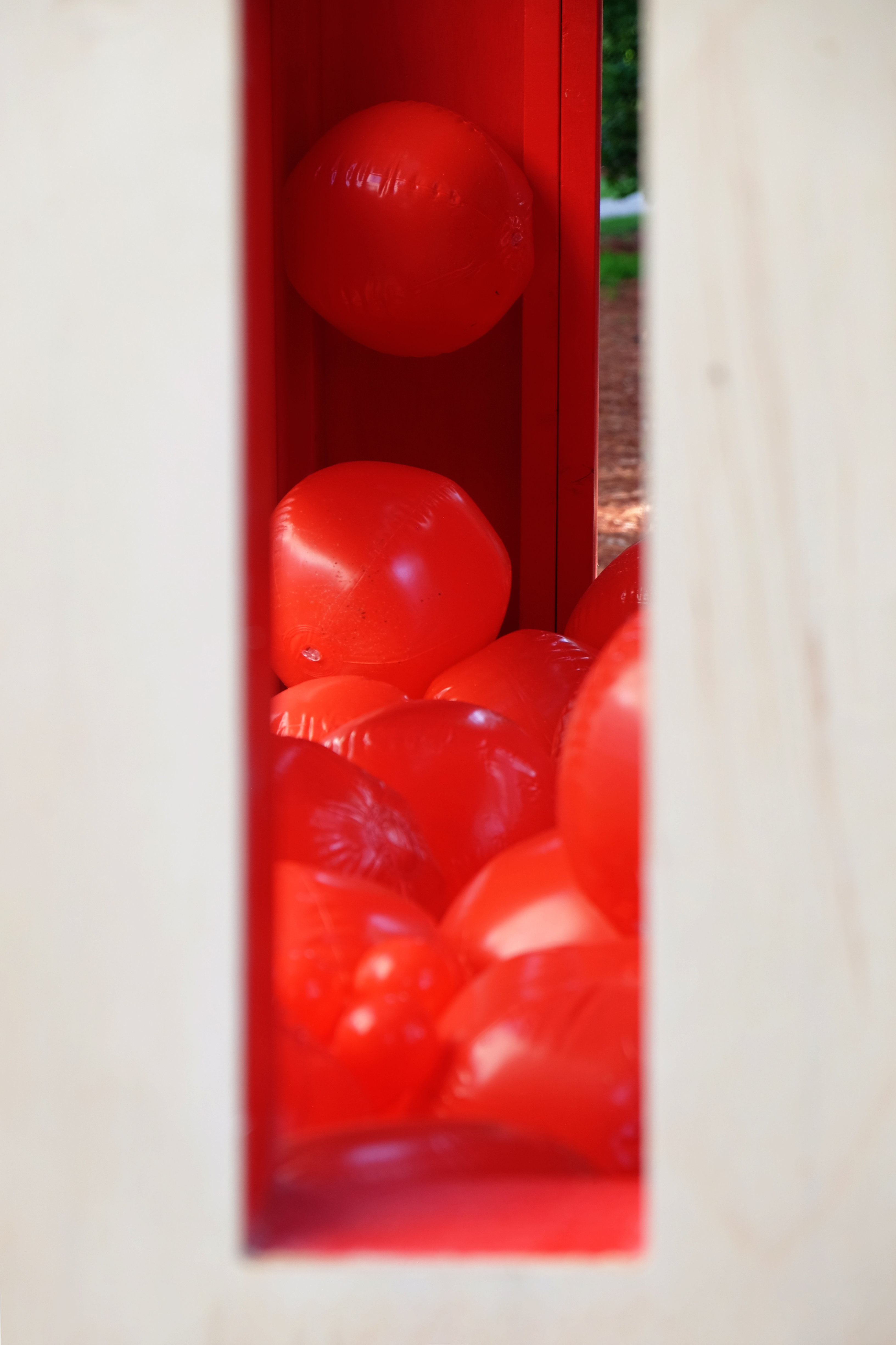 Close Up of Balls Inside Installation