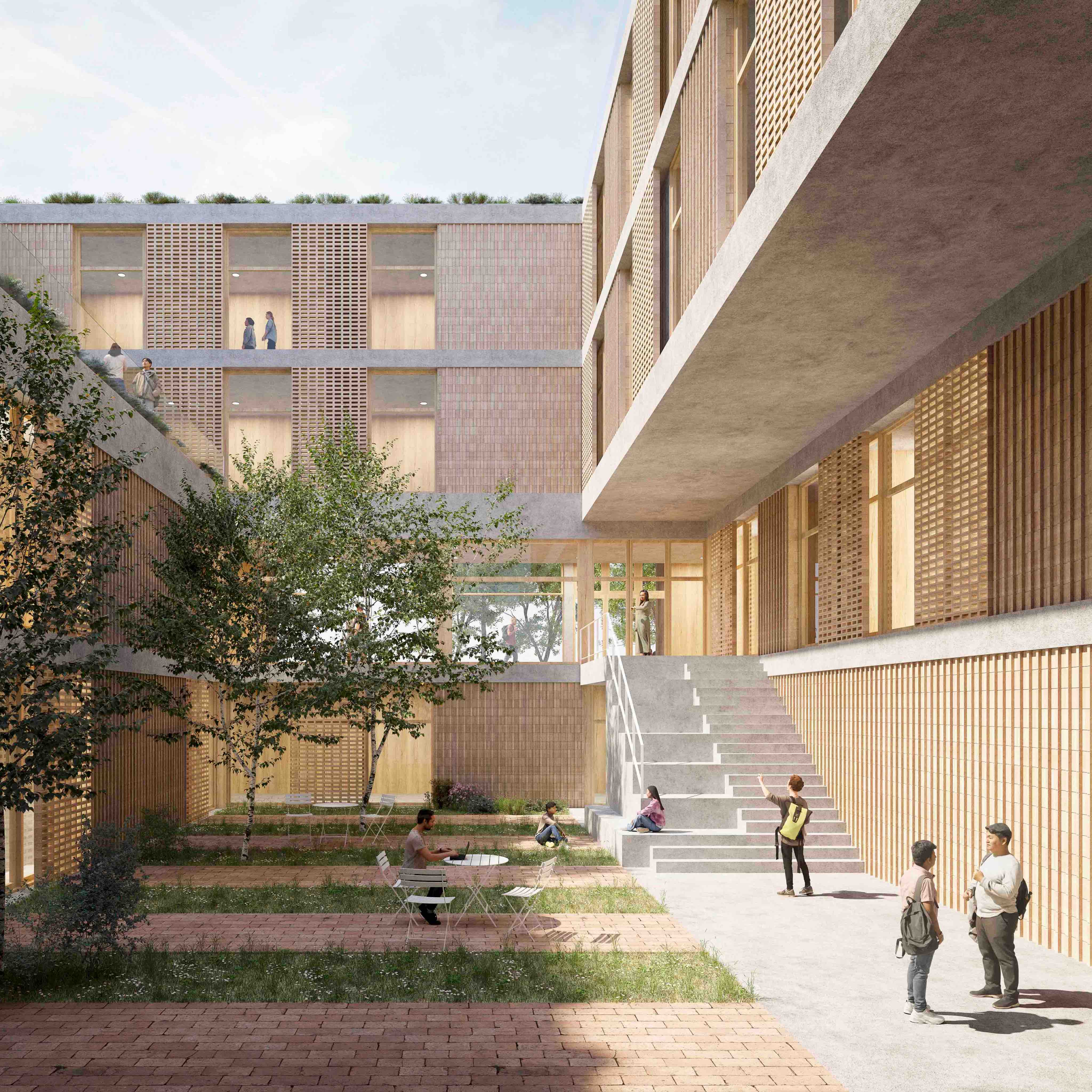 Close up of the proposed courtyard for the ZAT  