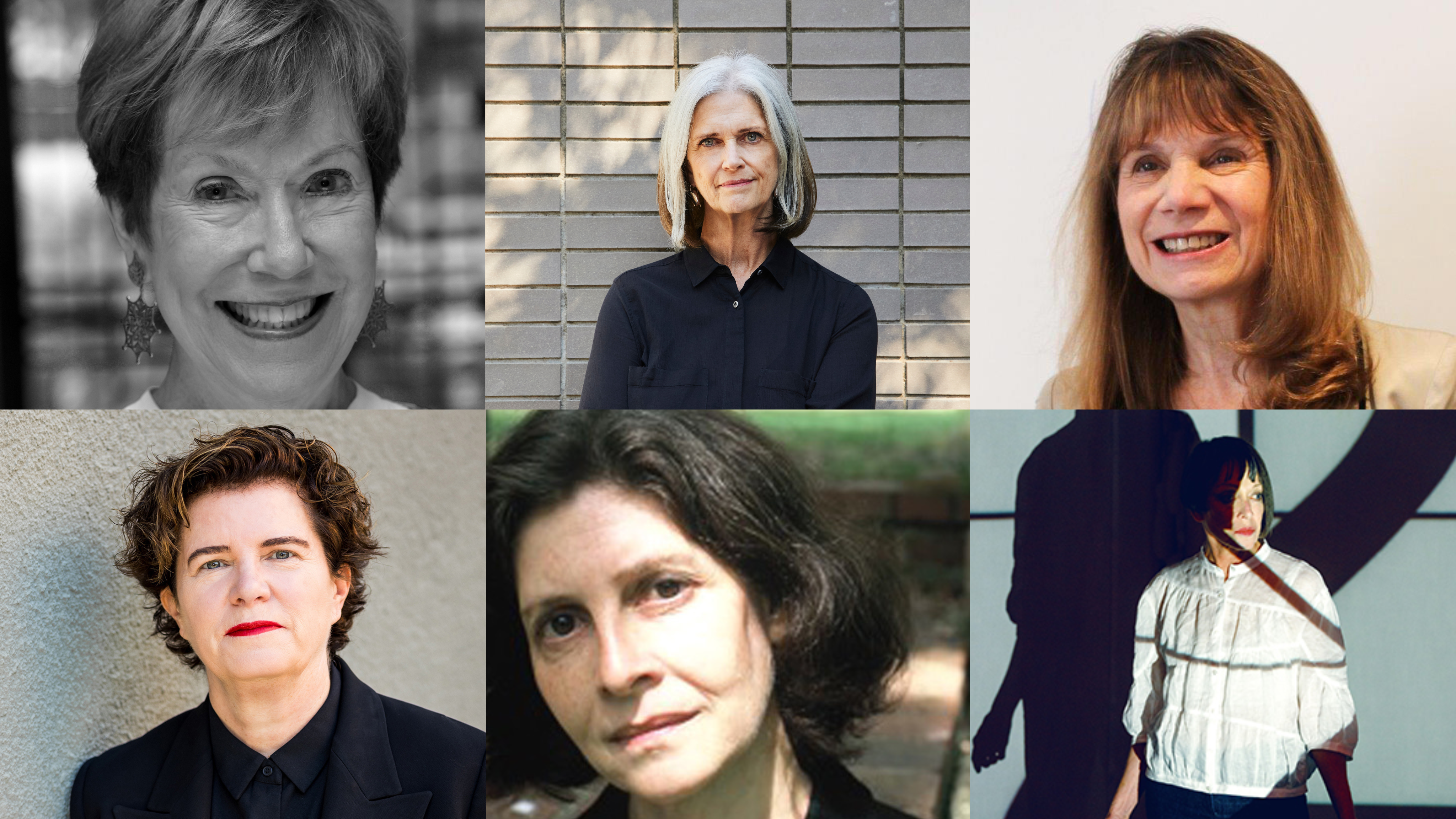 Stacked headshots of six people: Carol Reese, Deborah Berke, Mary McLeod, Amy Murphy, Joan Ockman, and Diana Thater.