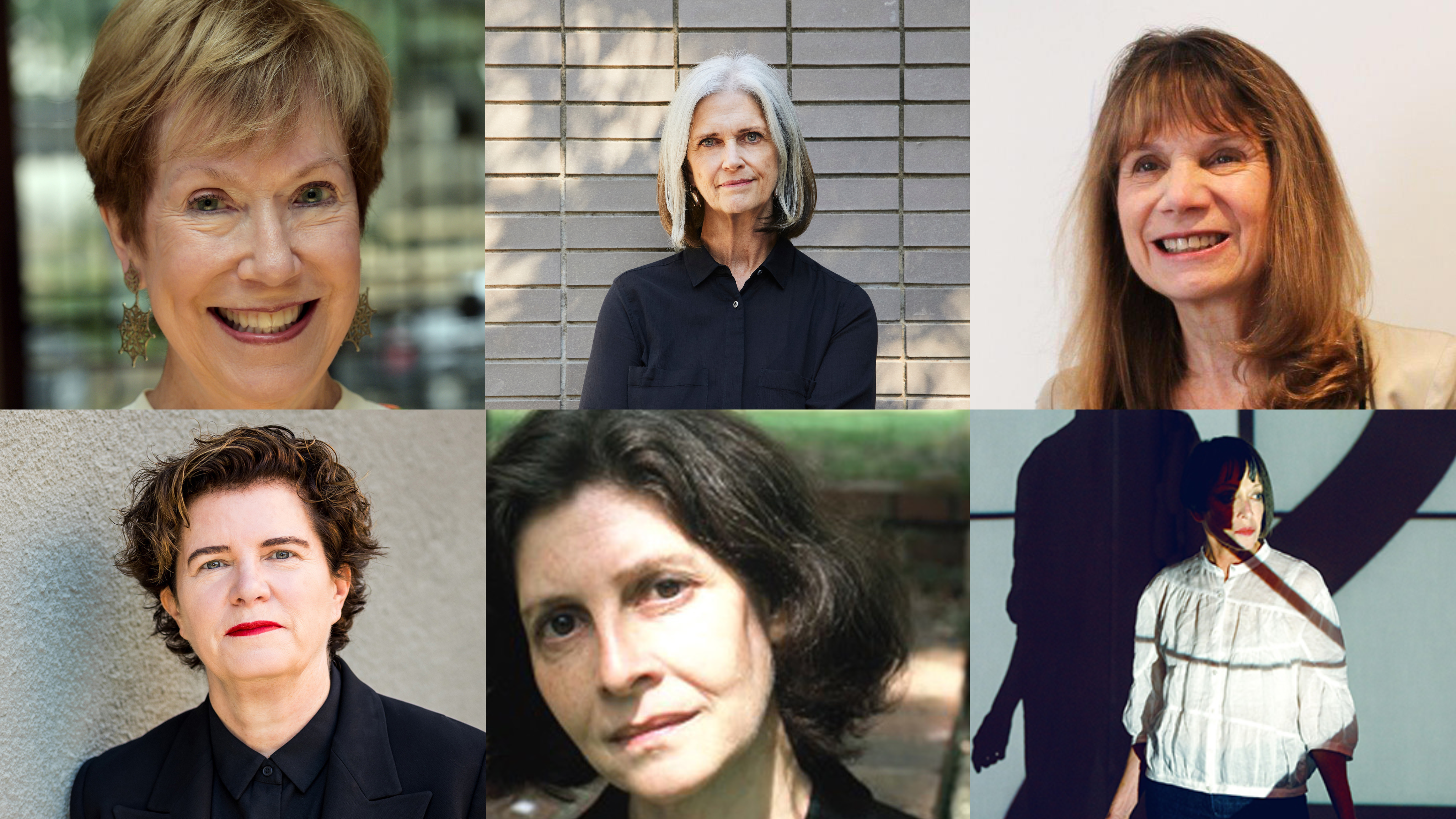 Stacked headshots of six people: Carol Reese, Deborah Berke, Mary McLeod, Amy Murphy, Joan Ockman, and Diana Thater.