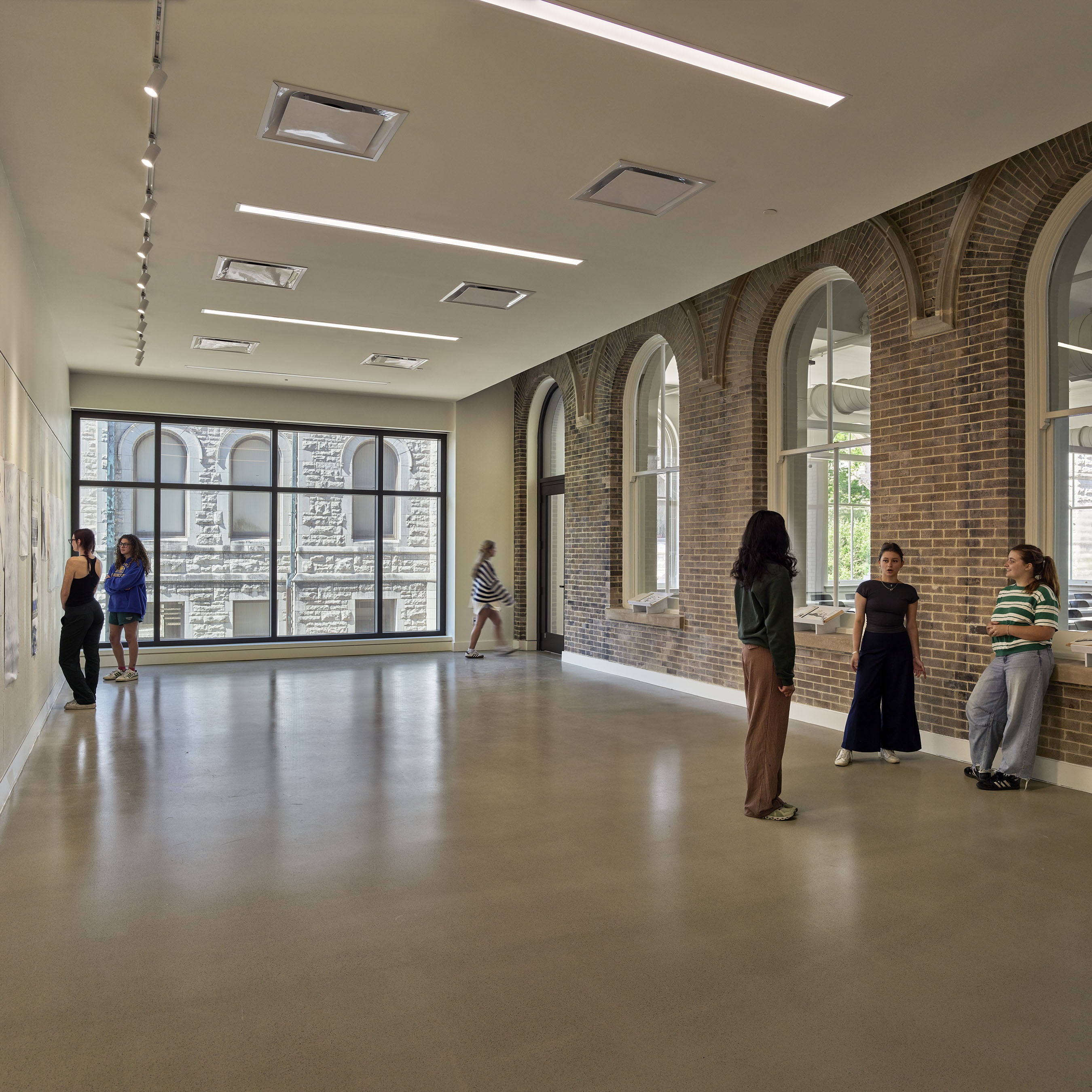 Interior view of the Gallery space in the addition of Richardson Memorial Hall.