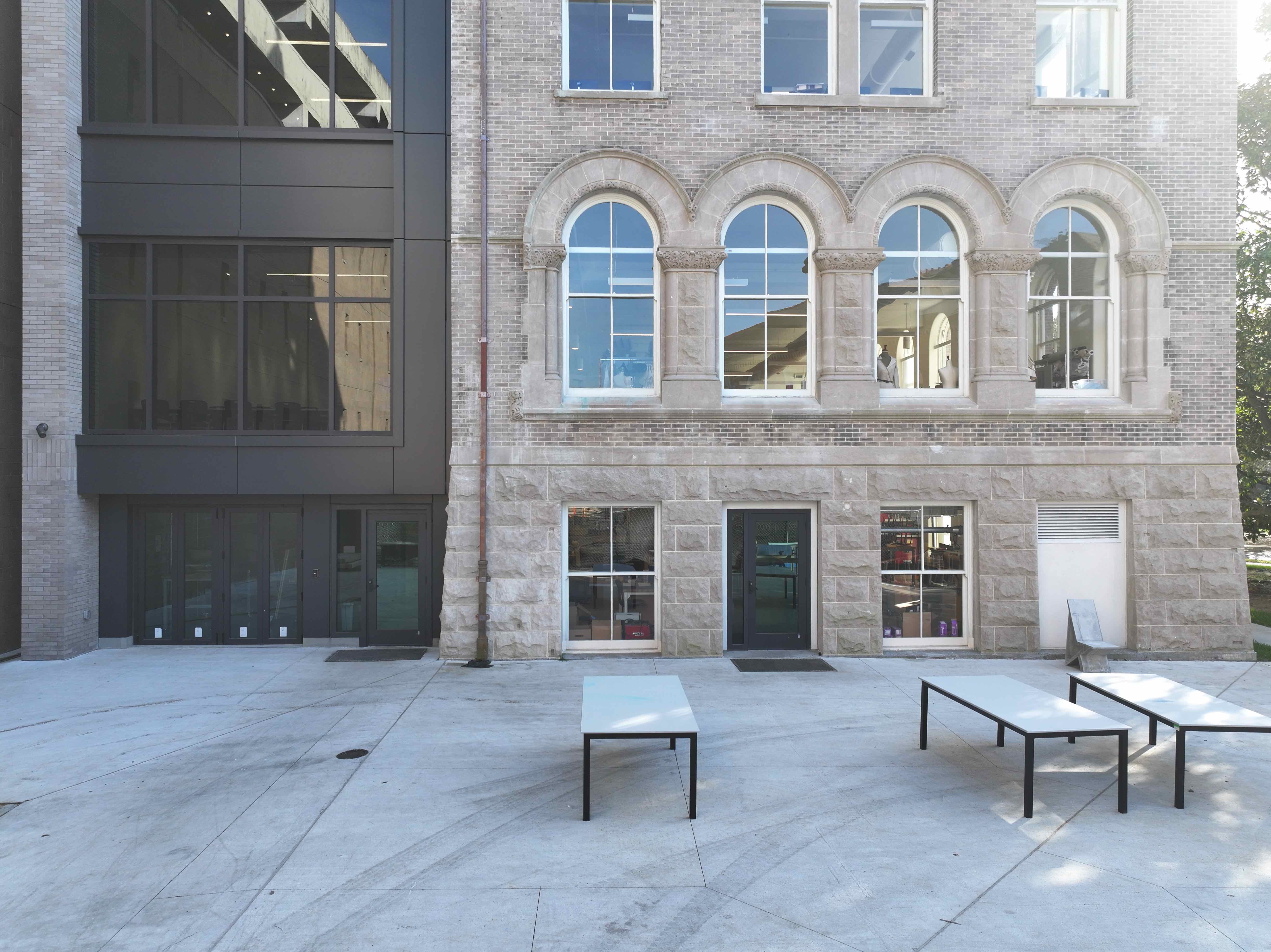 Shot of the addition of RMH right next to the original building