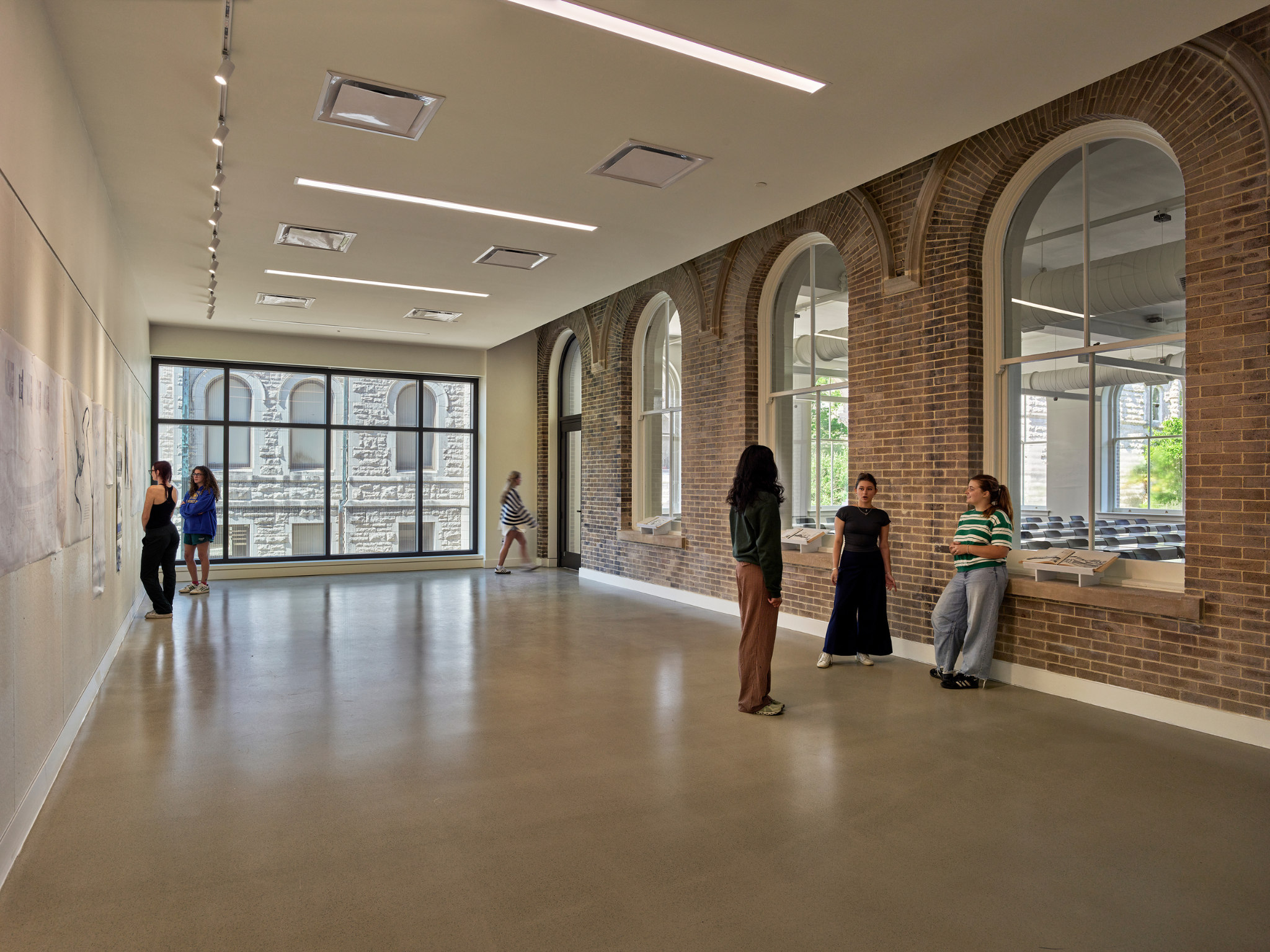 Interior view of the Gallery space in the addition of Richardson Memorial Hall.