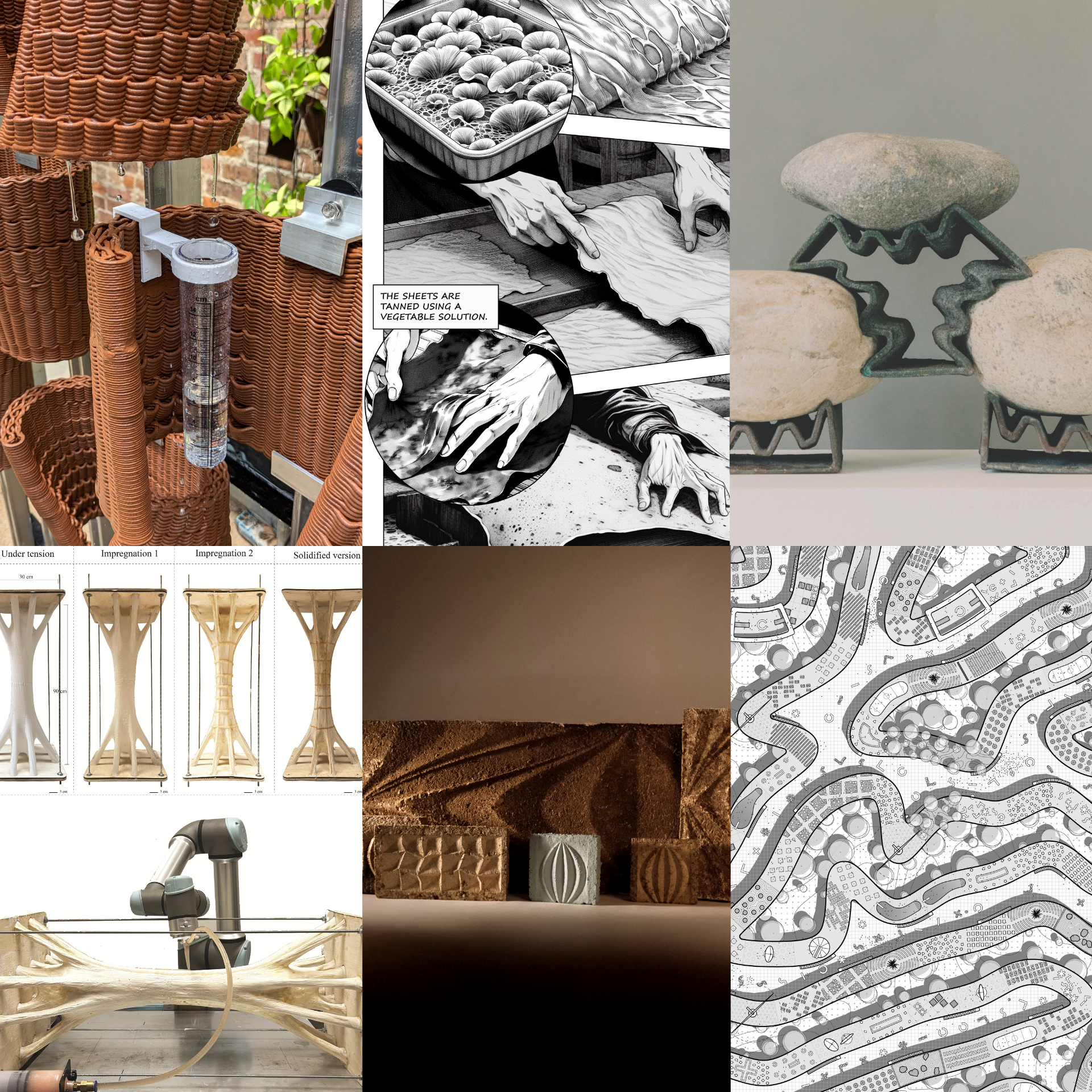 Six photos of research computation and fabrication projects by Tulane faculty and students.