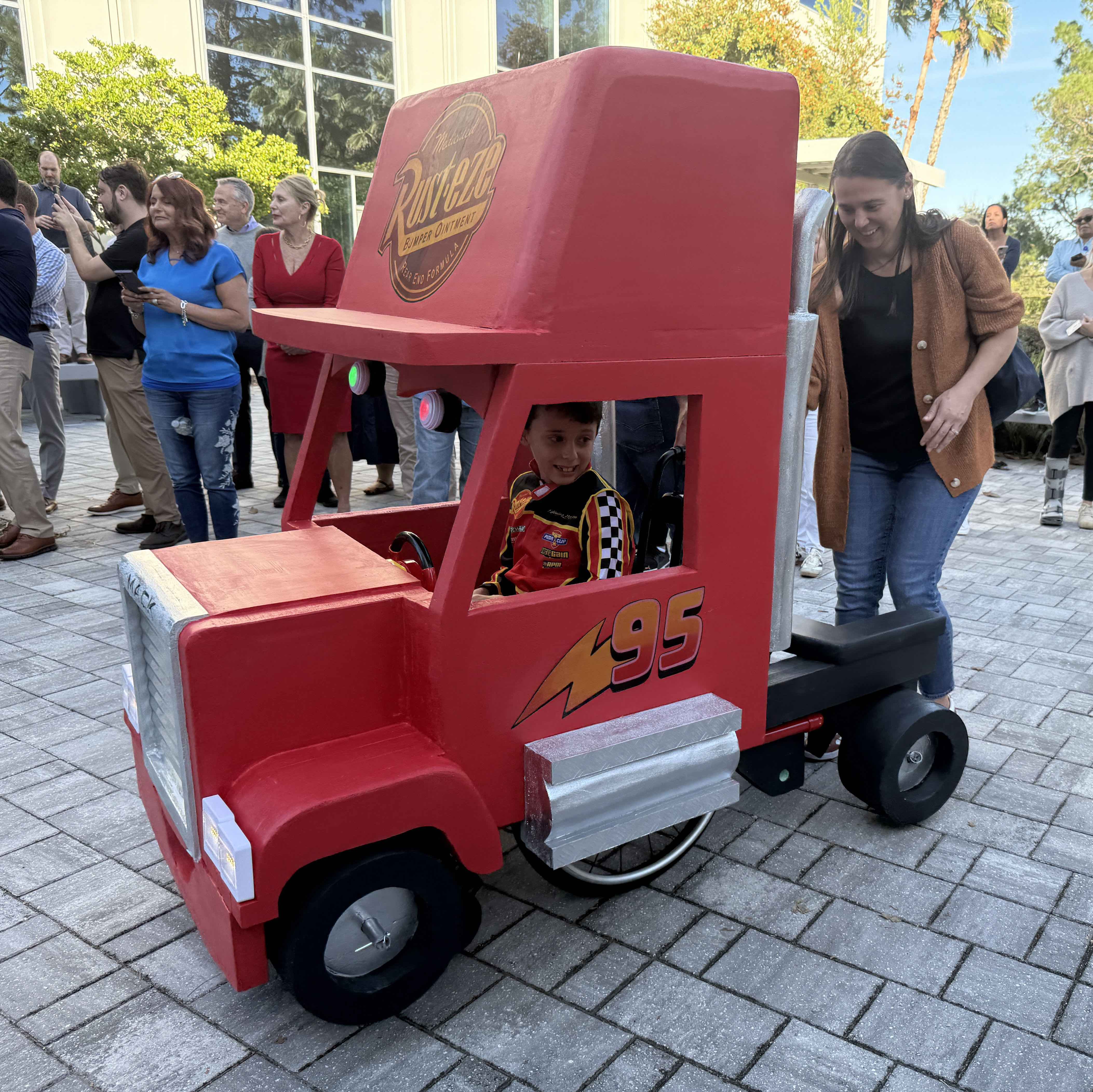 An adaptive Mac Truck costume for Halloween 
