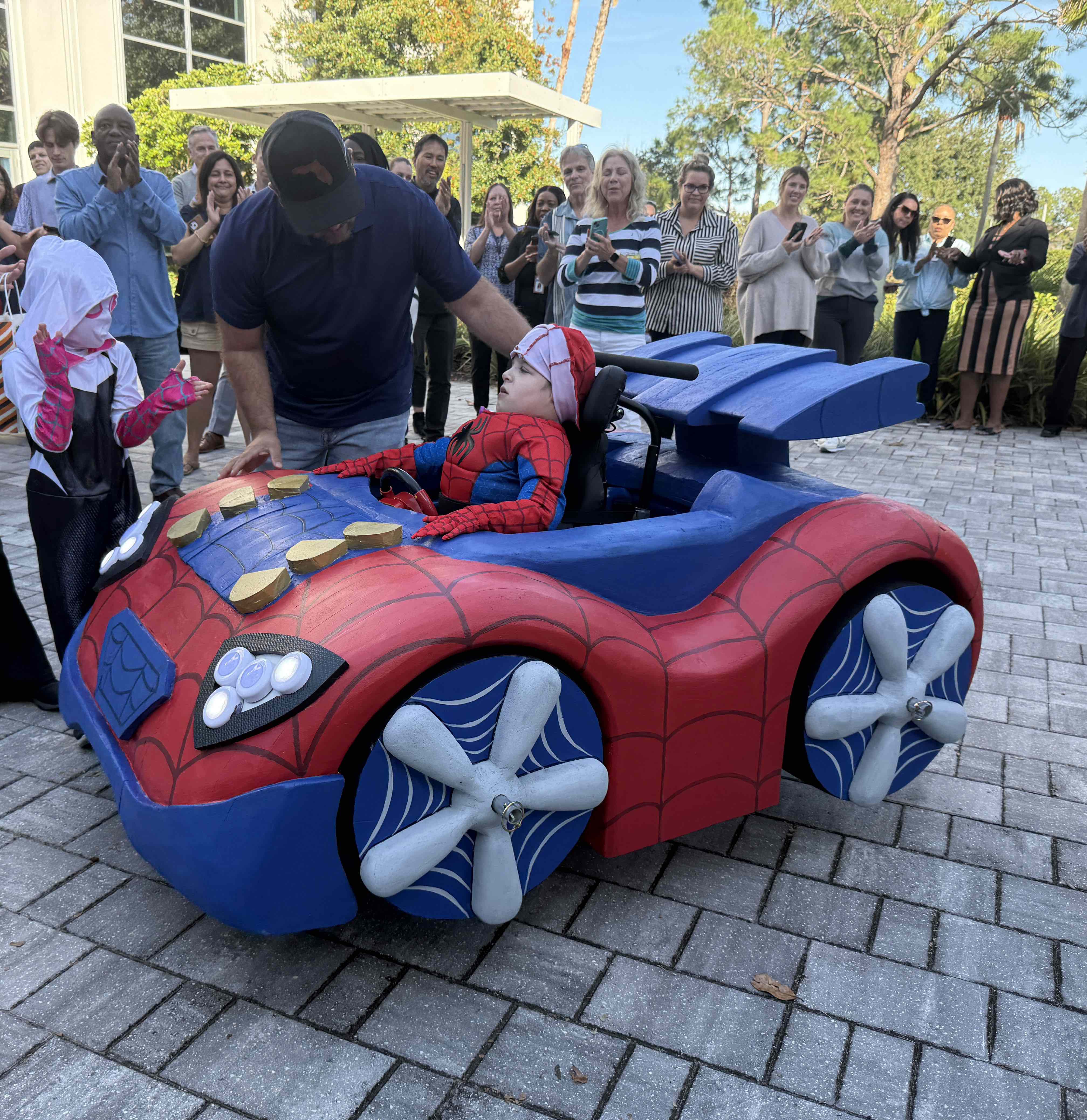 An adaptive Spidey costume for Halloween 