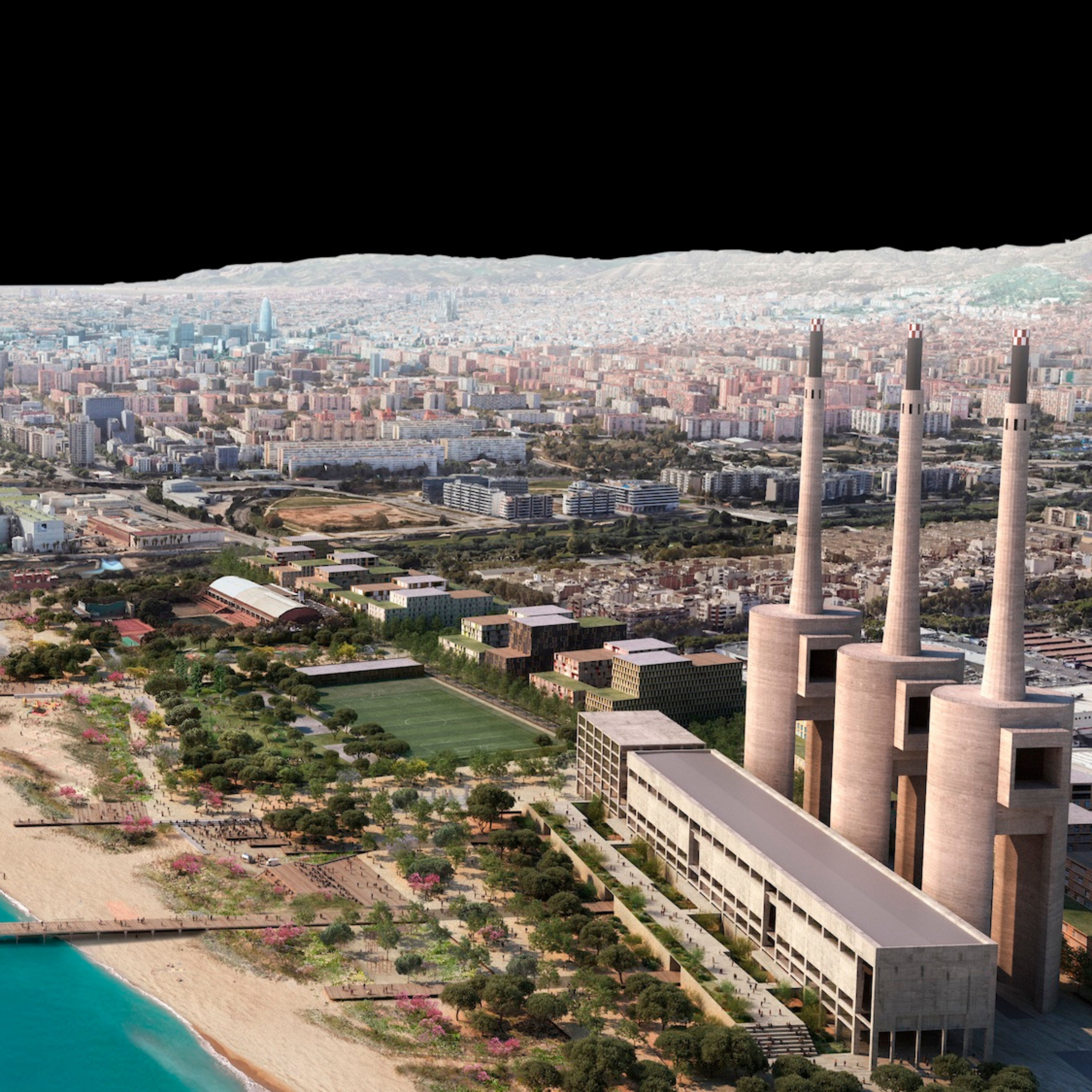 Closeup of Three Chimneys