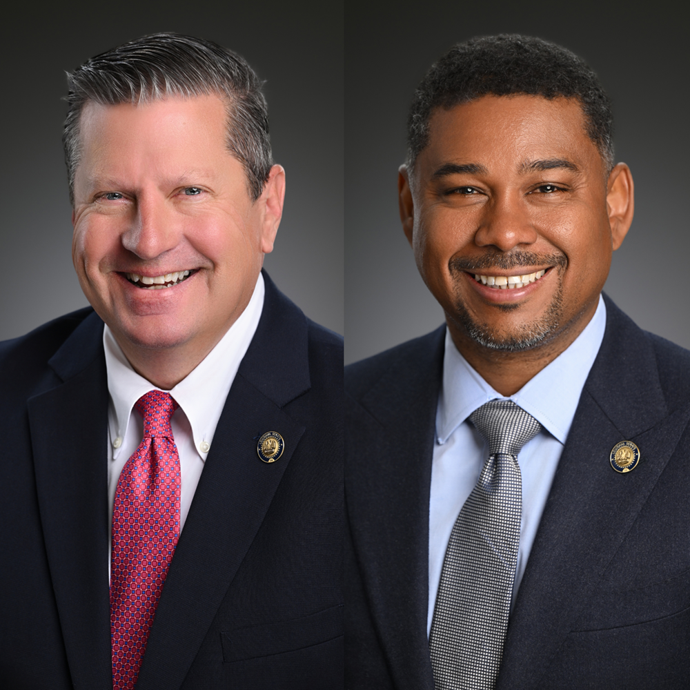Headshots of Sen. Patrick Connick and Sen. Gary Carter Jr.