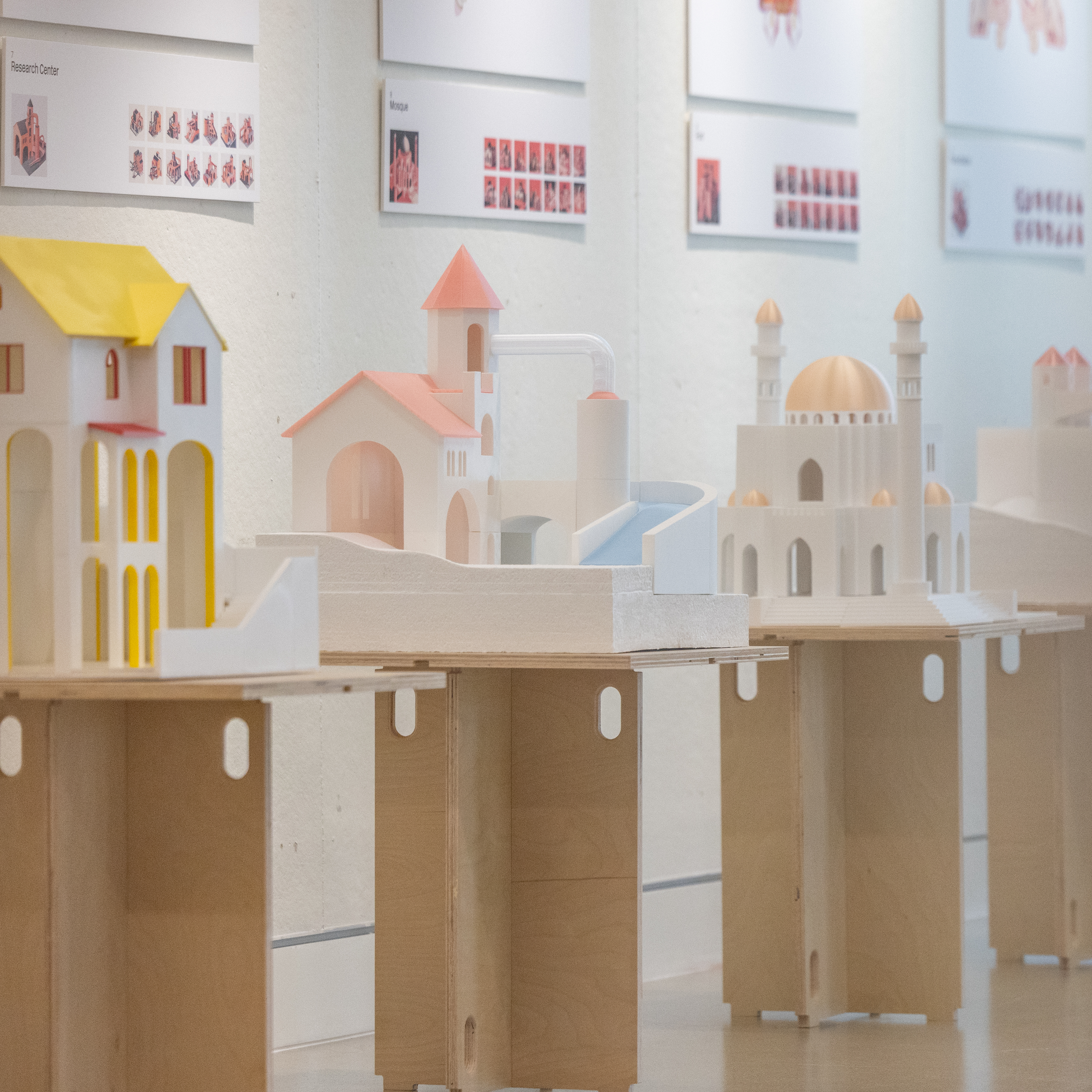 Photo of Artificial City models on display