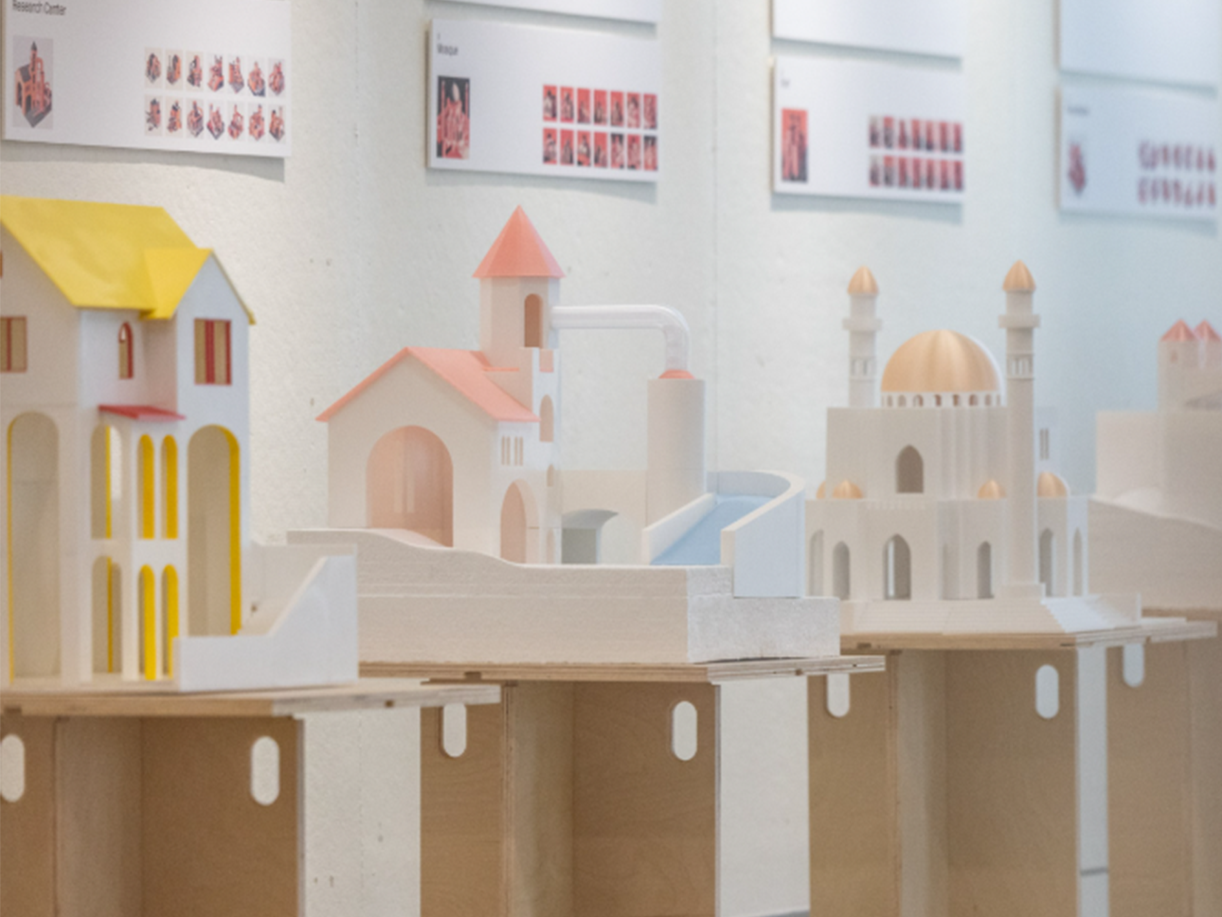 Photo of Artificial City models on display