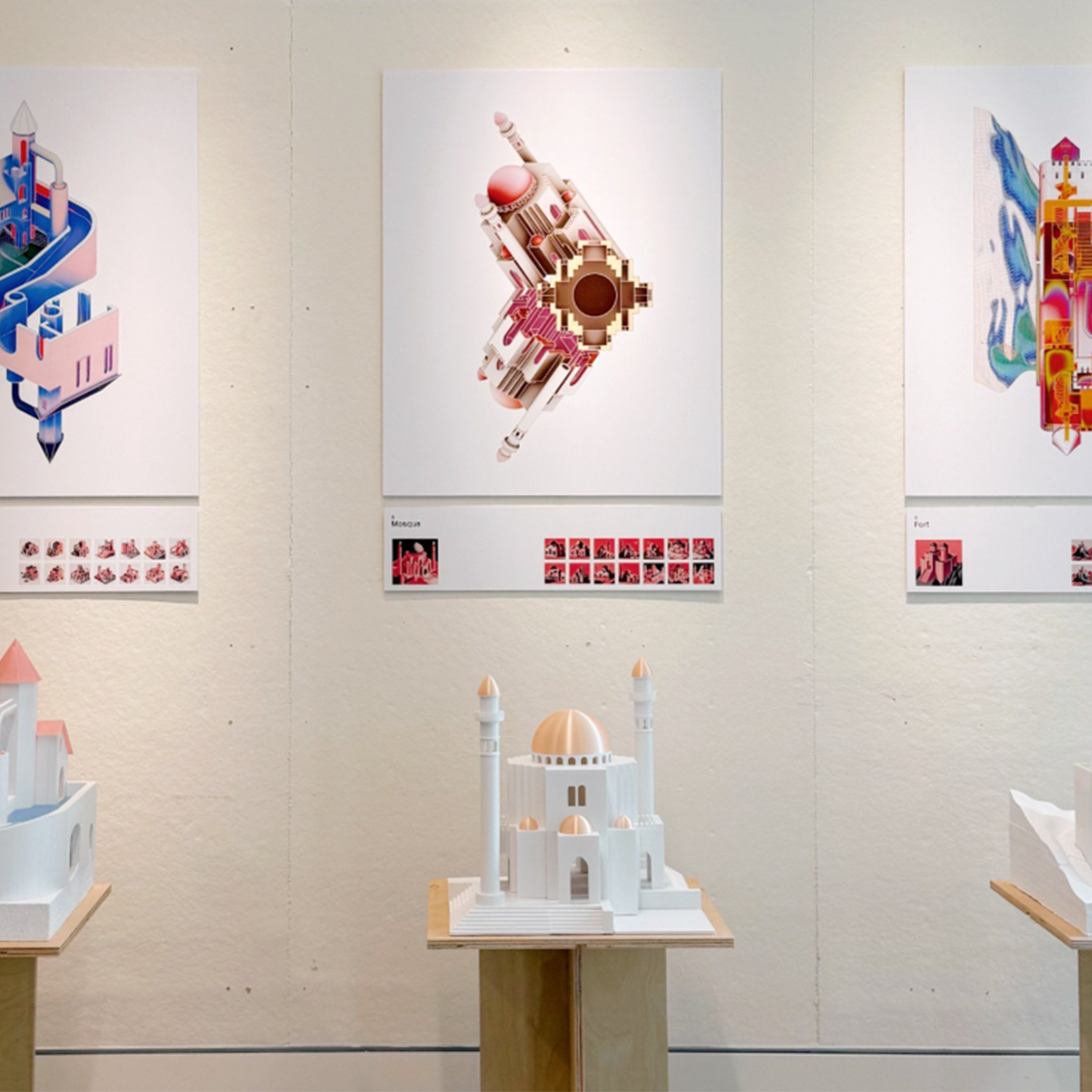 Artificial City models and digital designs on display