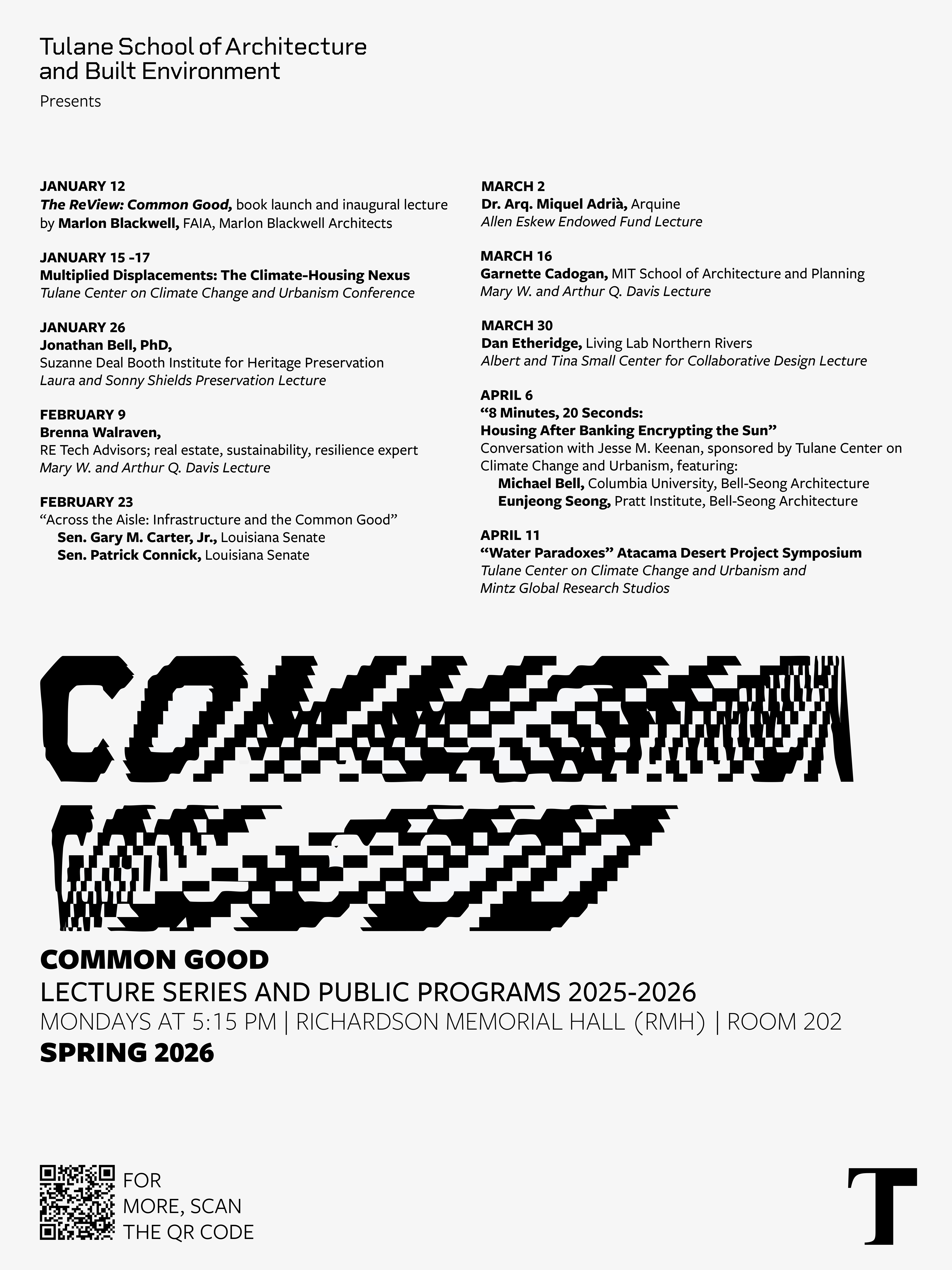 Common Good Lecture Series Poster
