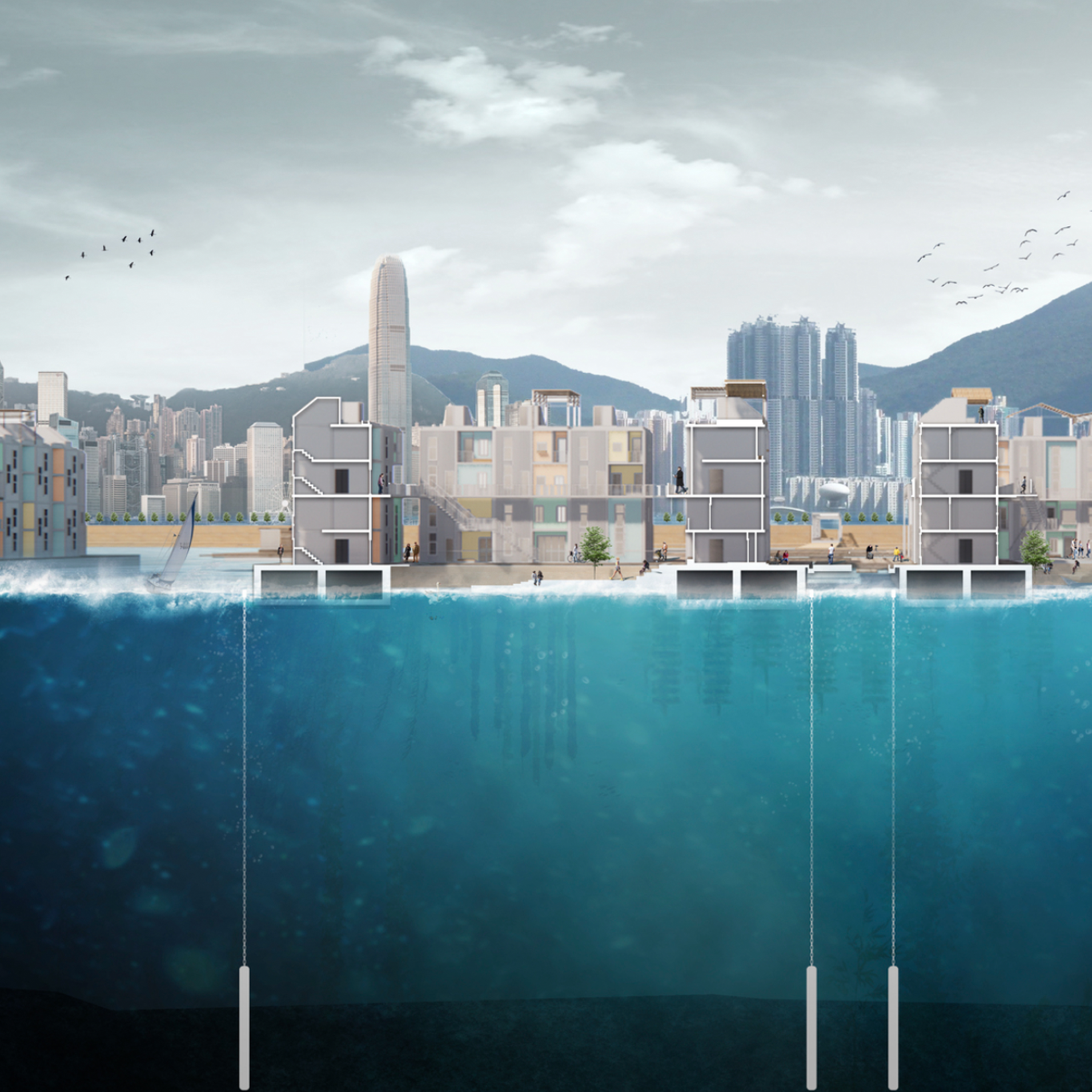 Digital rendering from a student's thesis presentation