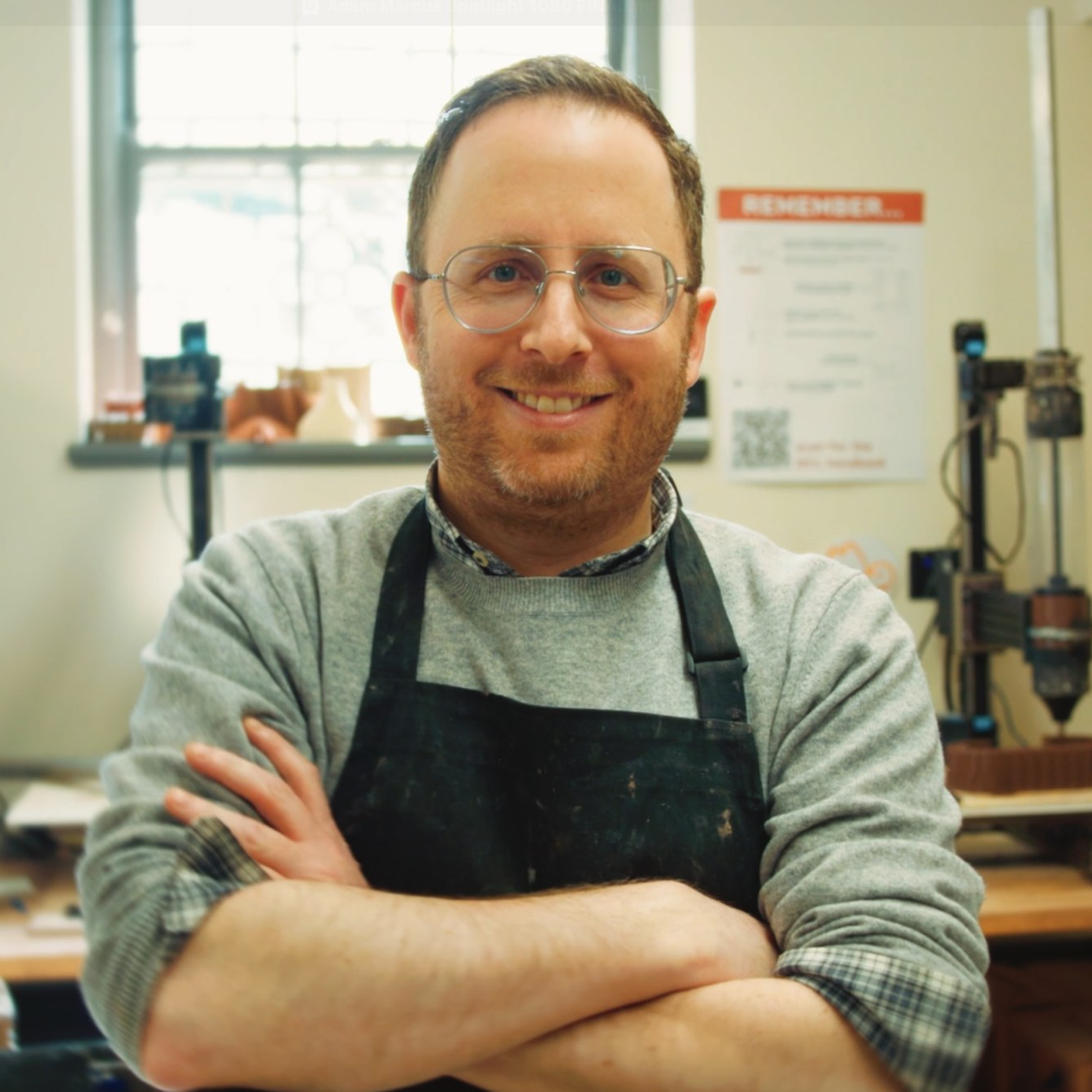 Professor Adam Marcus in the lab