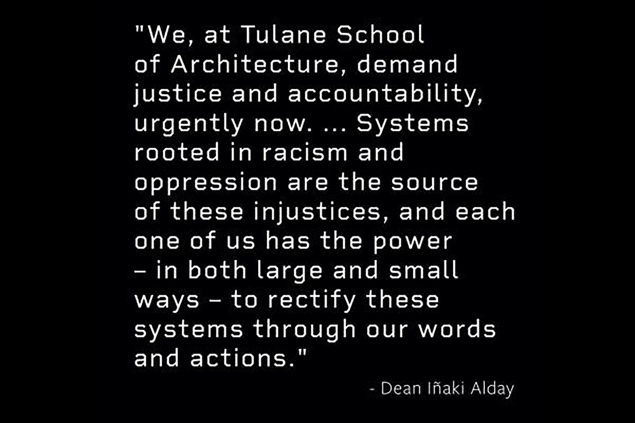 Quote by Dean Alday demanding justice and accountability in the wake of the black lives matter movement 