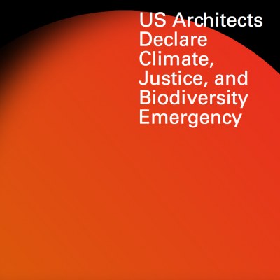 Graphic for US Architects Declare, Climate, Justice and Biodiversity Emergency