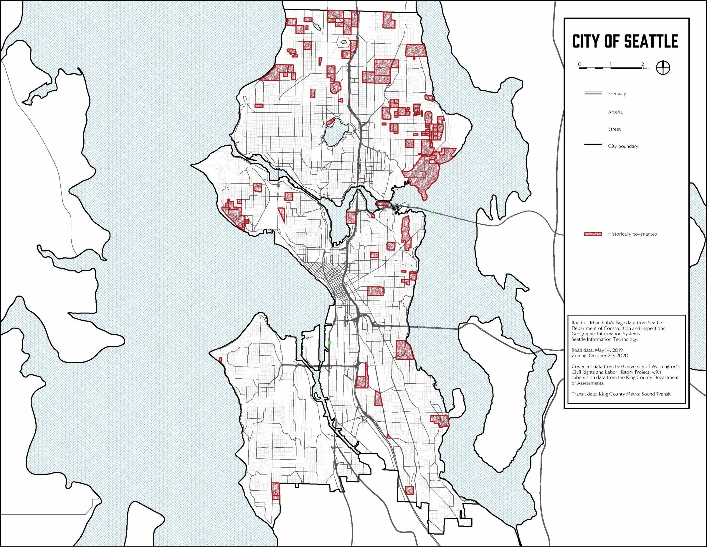 Zach Braaten's thesis project city of Seattle map