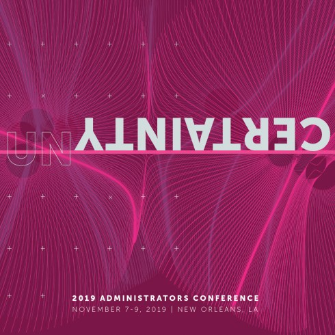 Pink graphic announcing UNCERTAINTY conference