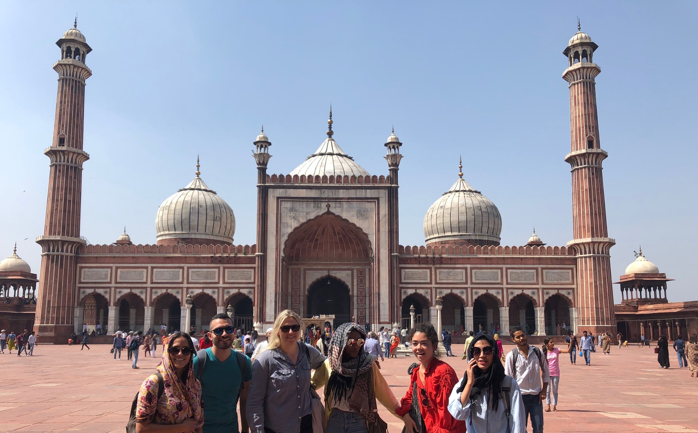 Photo of group in front of the Jama Masjid 