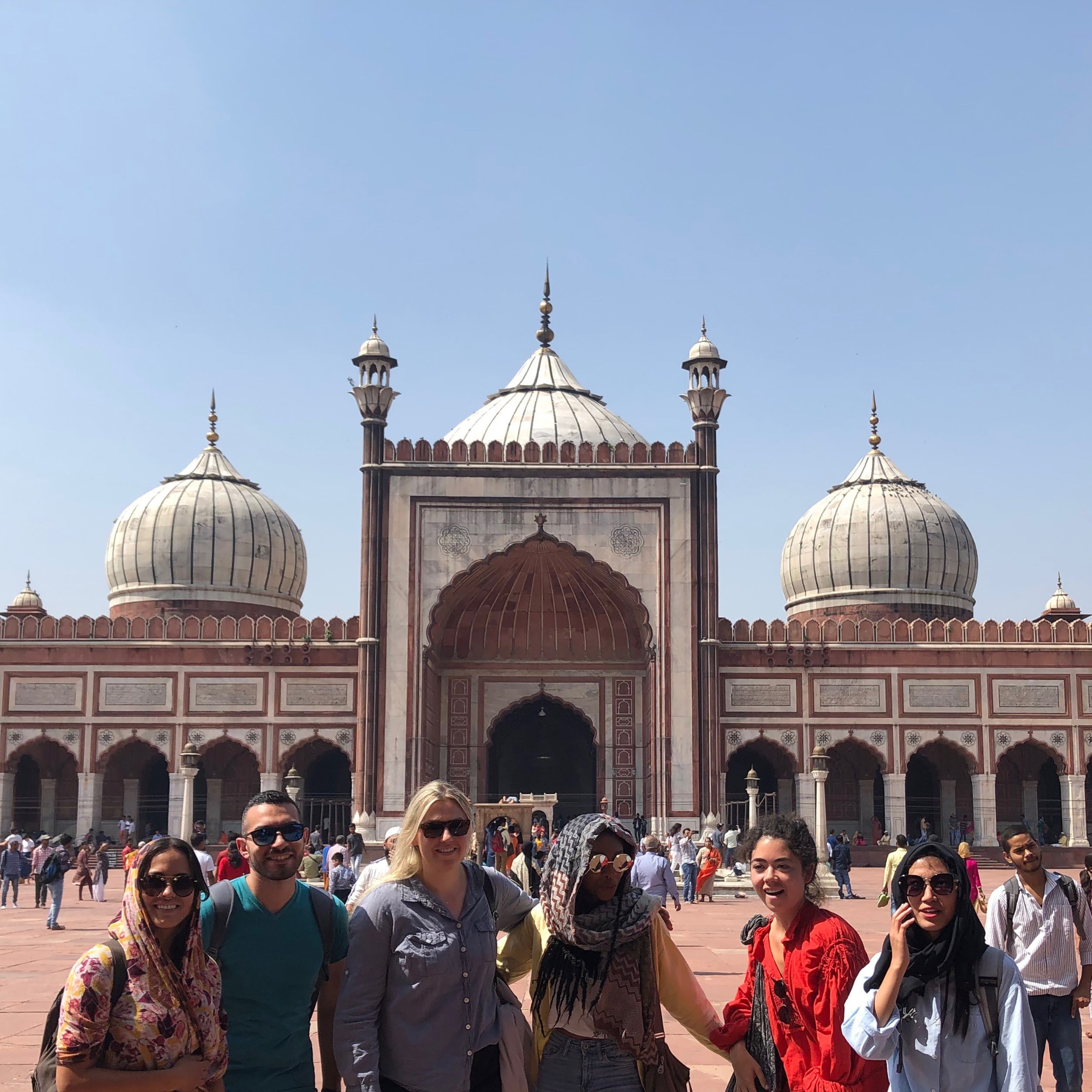 Photo of group in front of the Jama Masjid 
