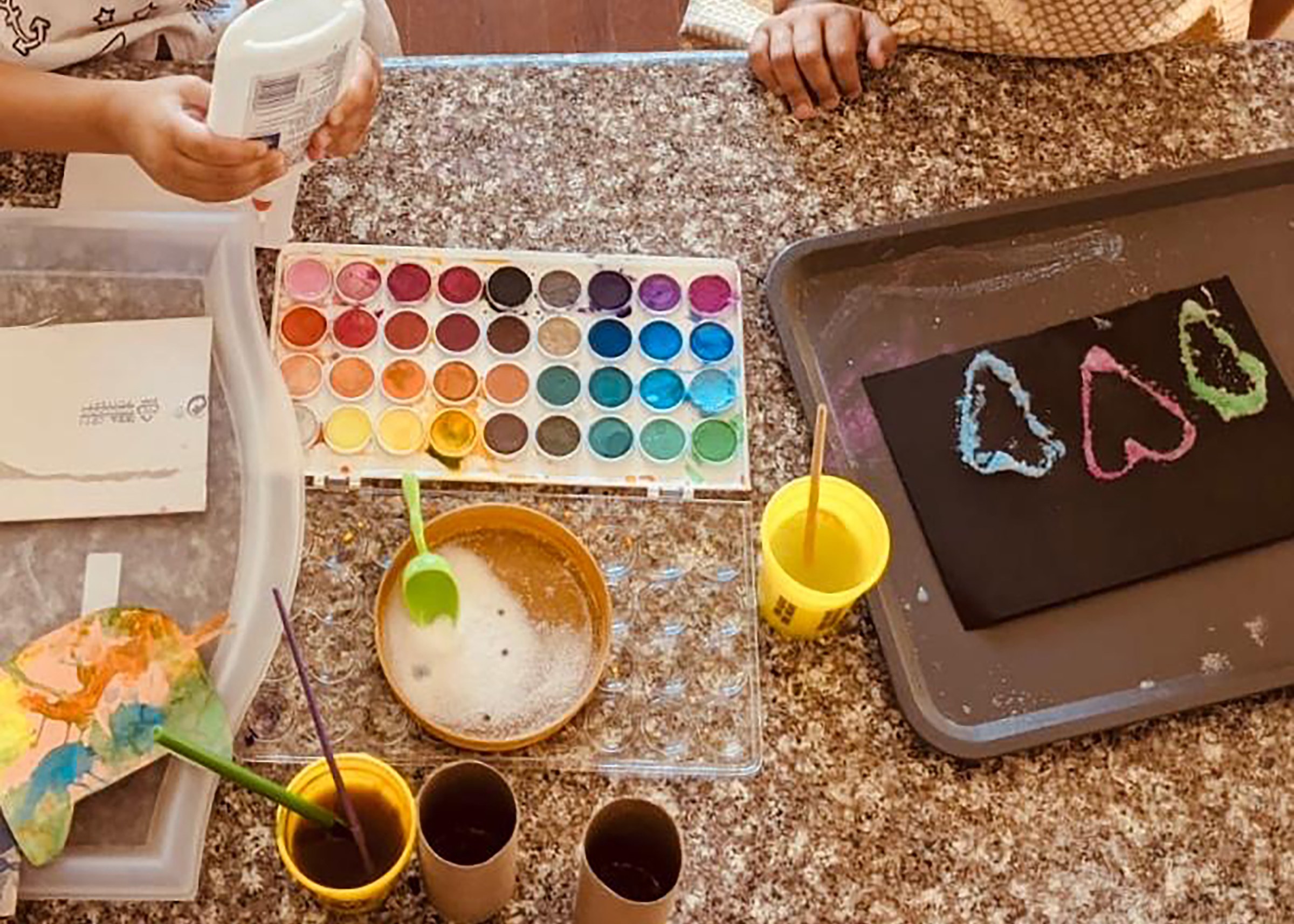 Photo of art supplies on countertop