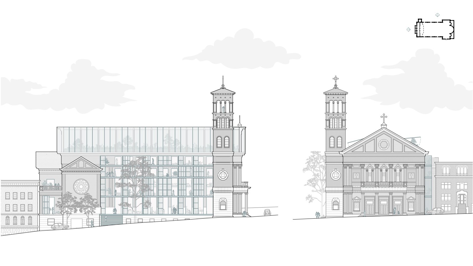 Olivia Georgakopoulos and Alyssa Barber's thesis: moderate scale elevation view