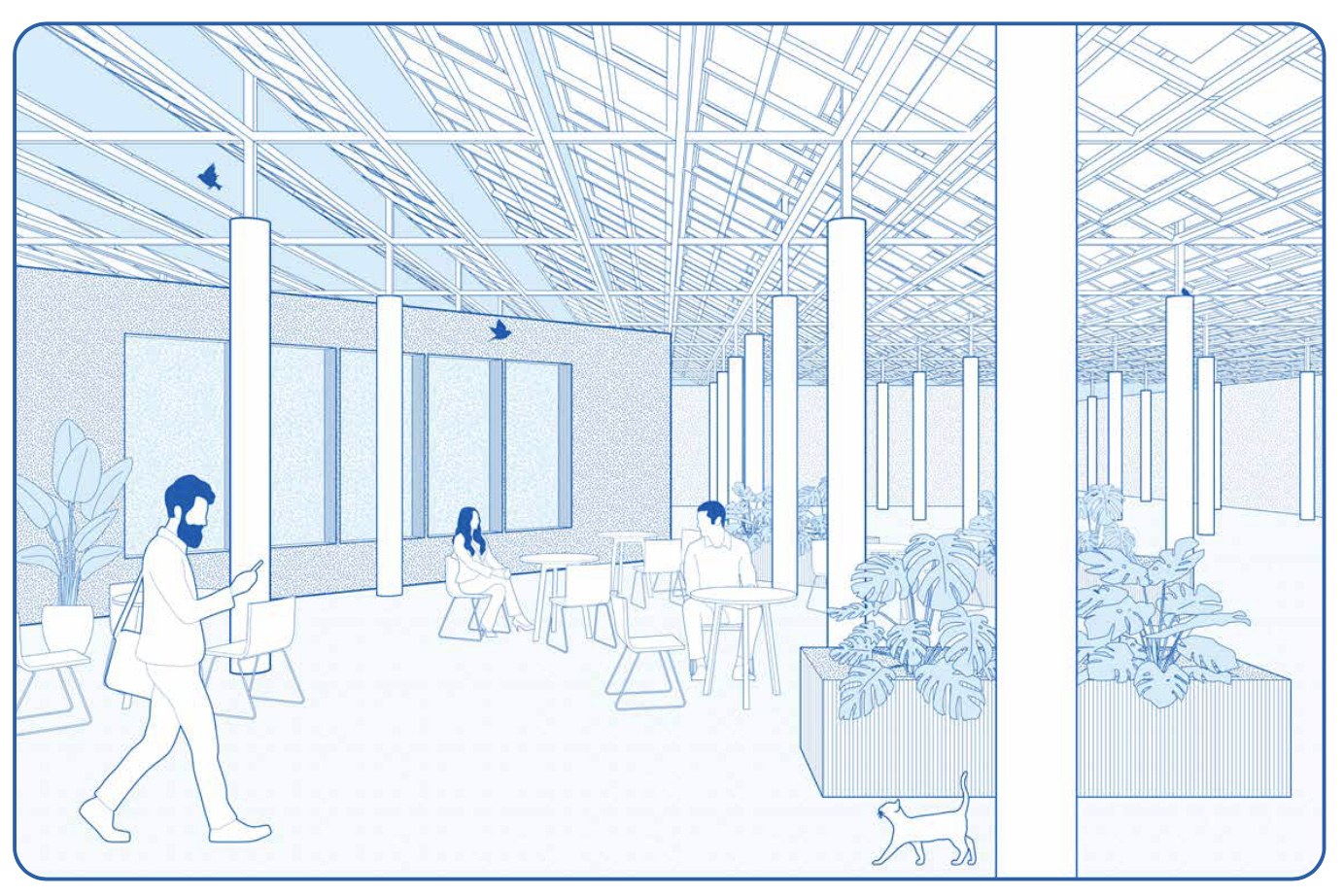 Connor Little and Merrie Afseth's thesis: the plaza program surfaces rendering