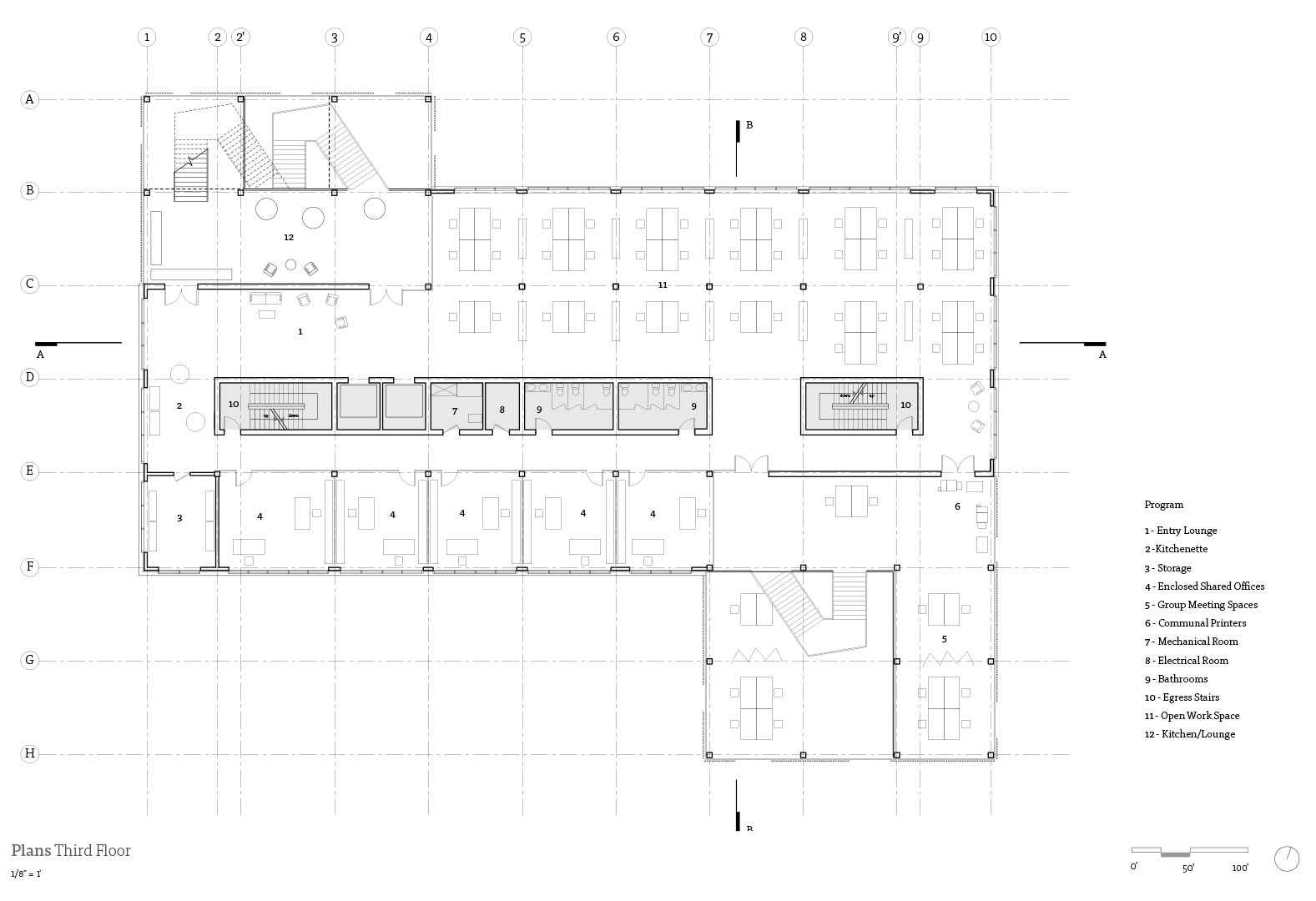 ARCH 3032/ 6032 Spring 2022 Student Work : third floor plans